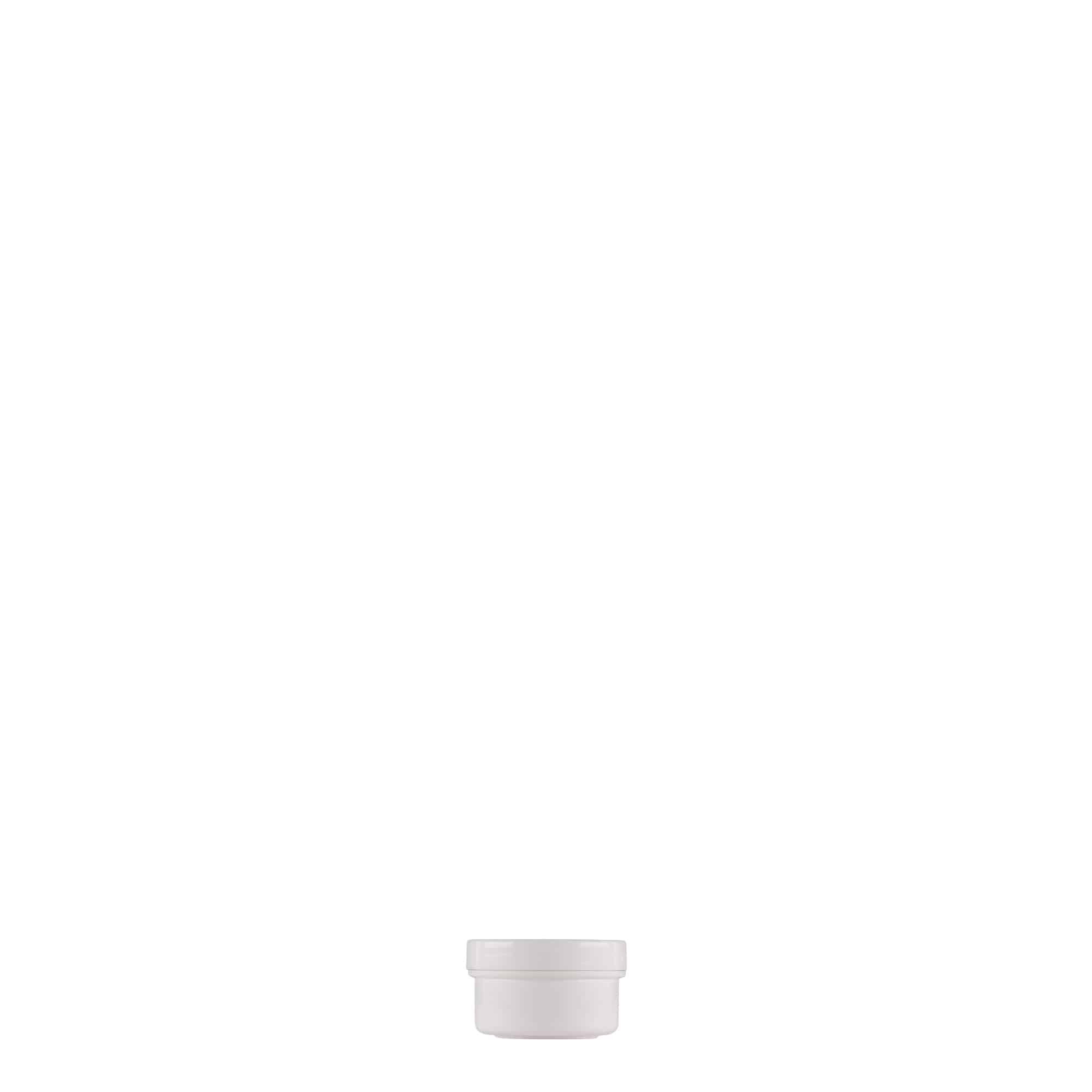 6 ml Boião em plástico 'White Line', PP, branco, boca: Tampa de rosca