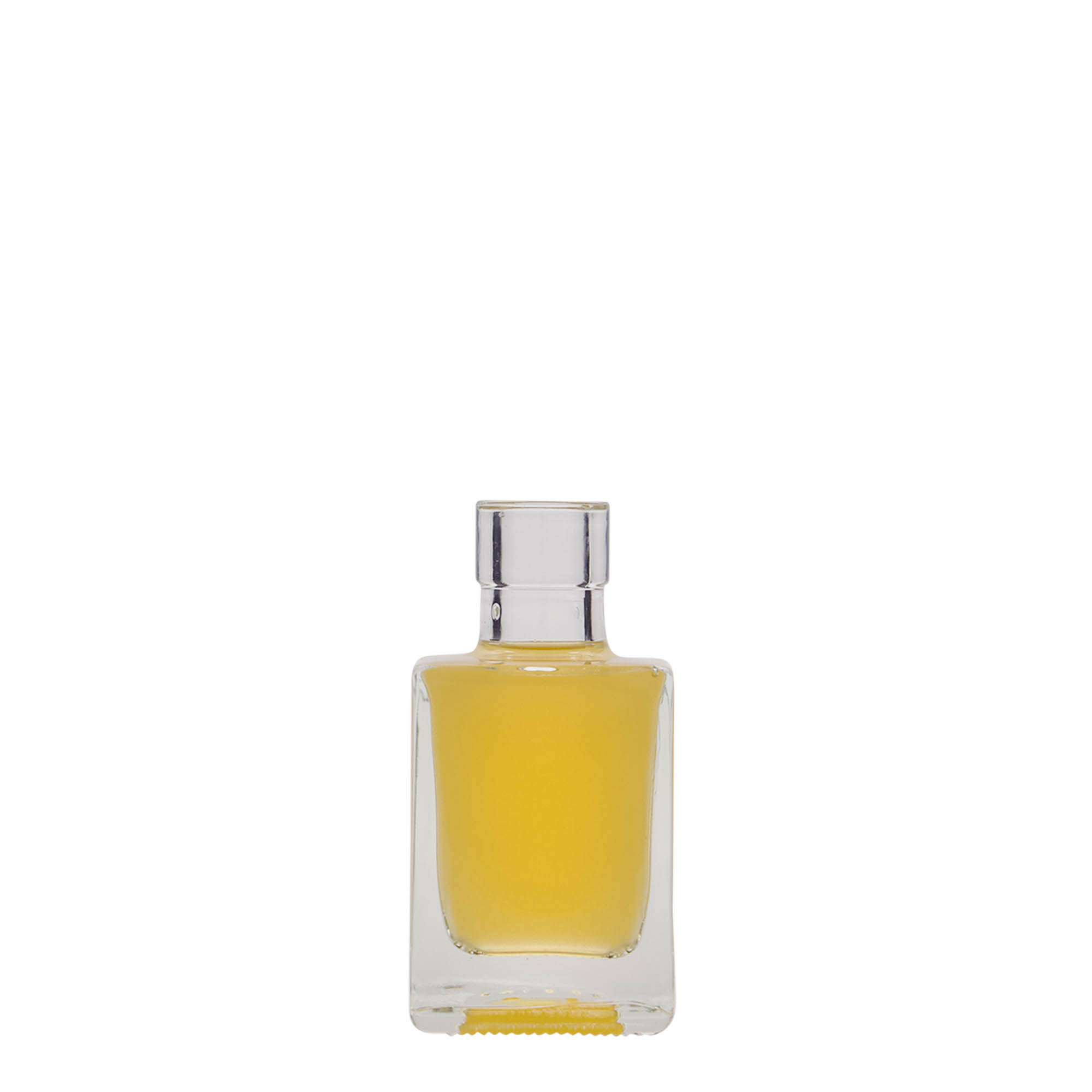 Frasco de vidro de 50 ml 'Cube', quadrado, boca: cortiça