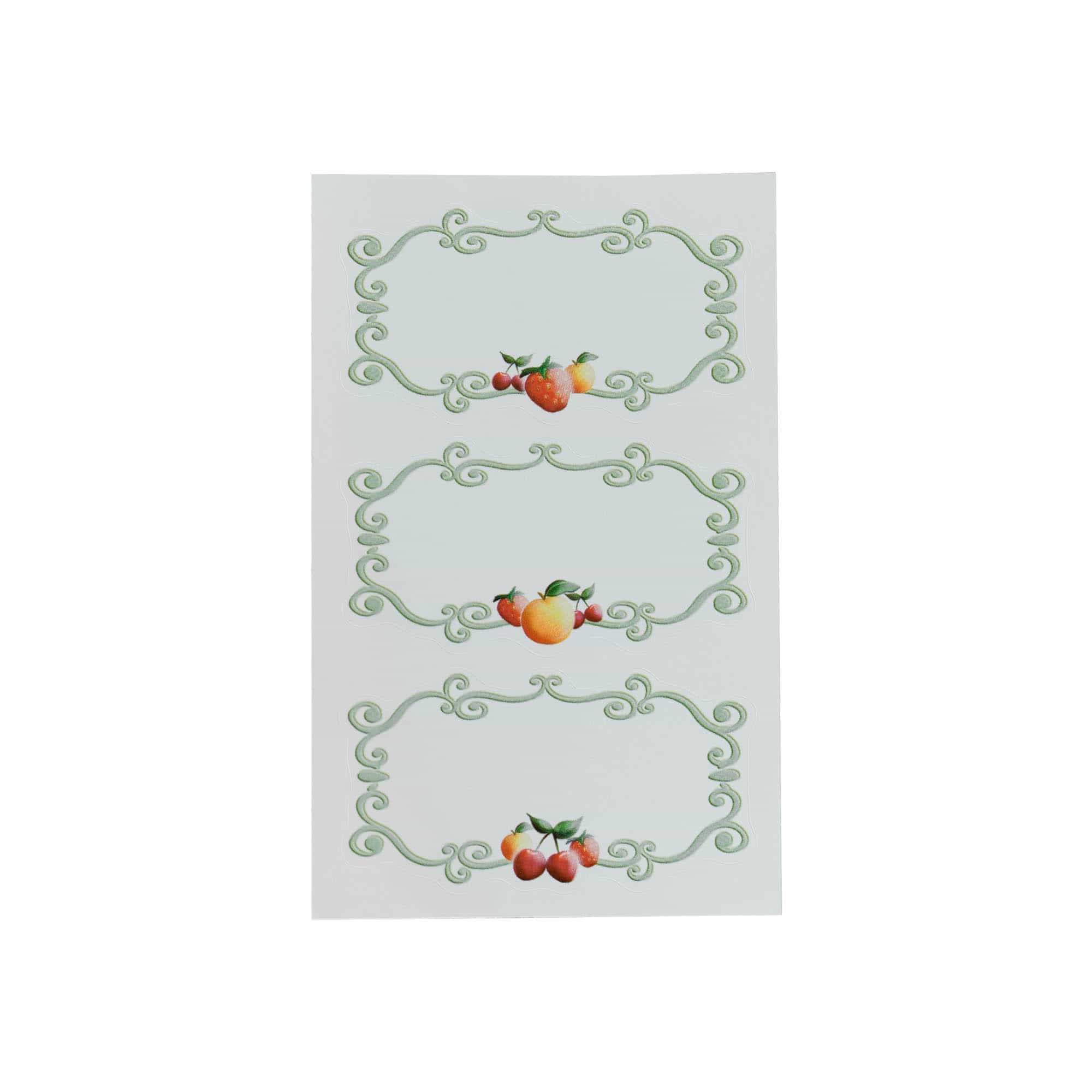 Zweckform Etiquetas 'Moldura Frutas', retangulares, papel, multicoloridas