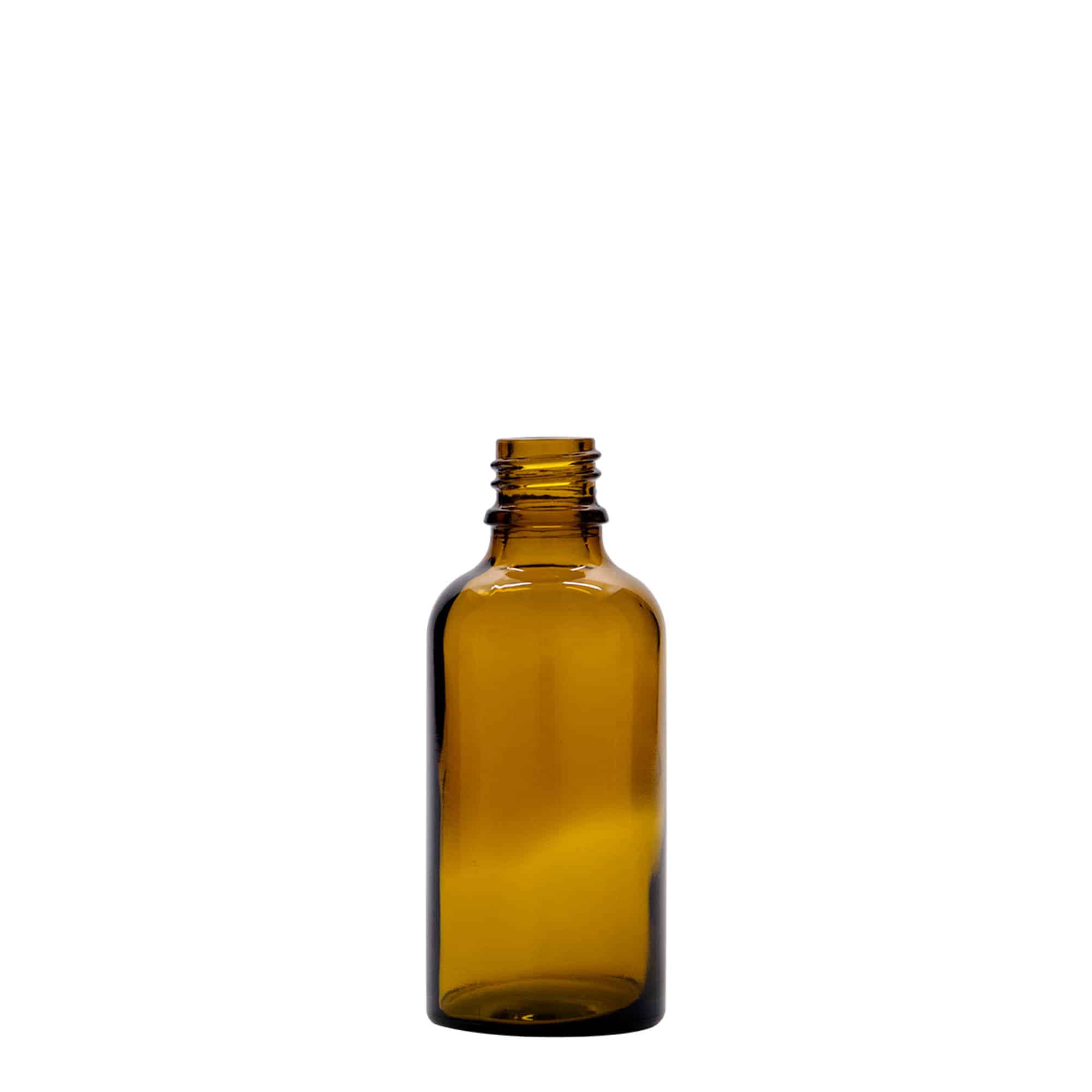Frasco conta-gotas de 50 ml para medicamentos, vidro, castanho-avermelhado, boca: DIN 18 Frasco conta-gotas de 50 ml para medicamentos, vidro, castanho-avermelhado, boca: DIN 18