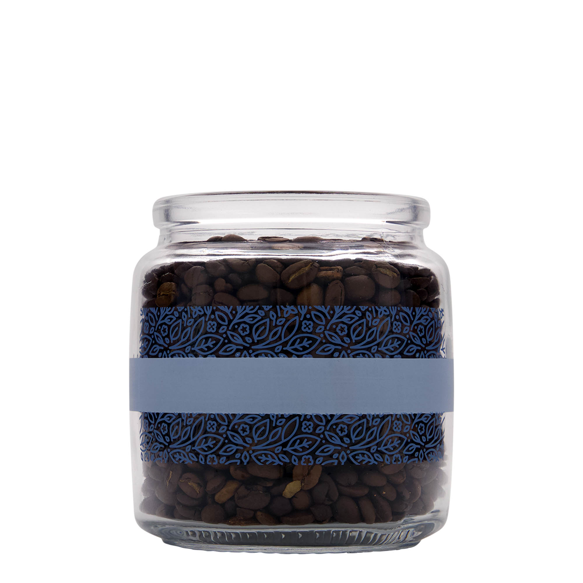 750 ml vidro com rolha 'Giara', motivo: Naturalmente azul, boca: rolha
