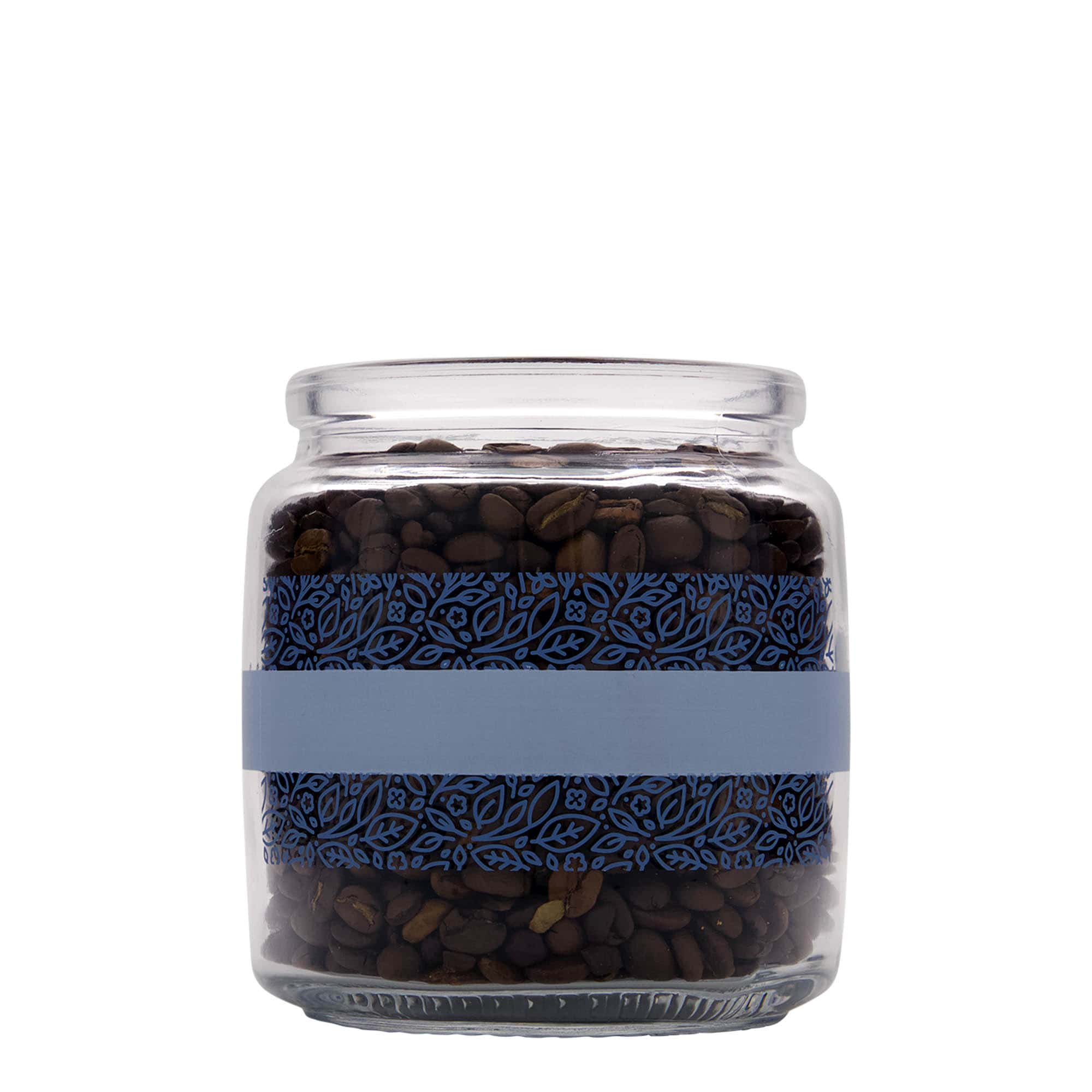 750 ml vidro com rolha 'Giara', motivo: Naturalmente azul, boca: rolha
