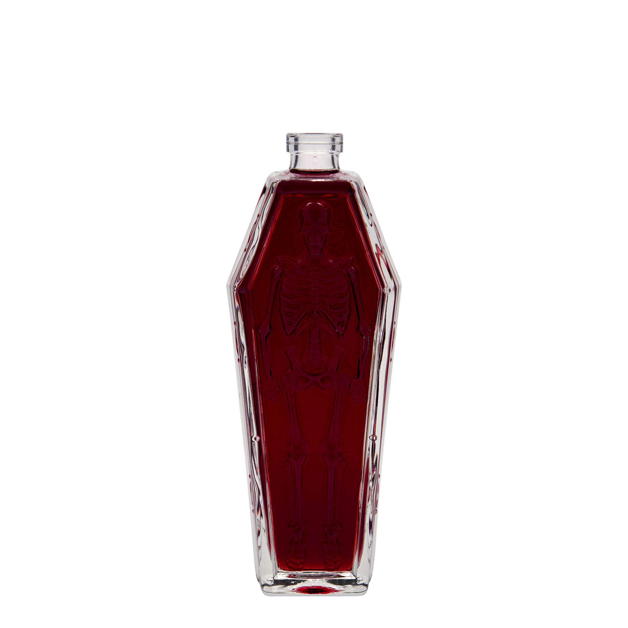 Frasco de vidro de 200 ml 'Caixão', Boca: Cortiça Frasco de vidro de 200 ml 'Caixão', Boca: Cortiça