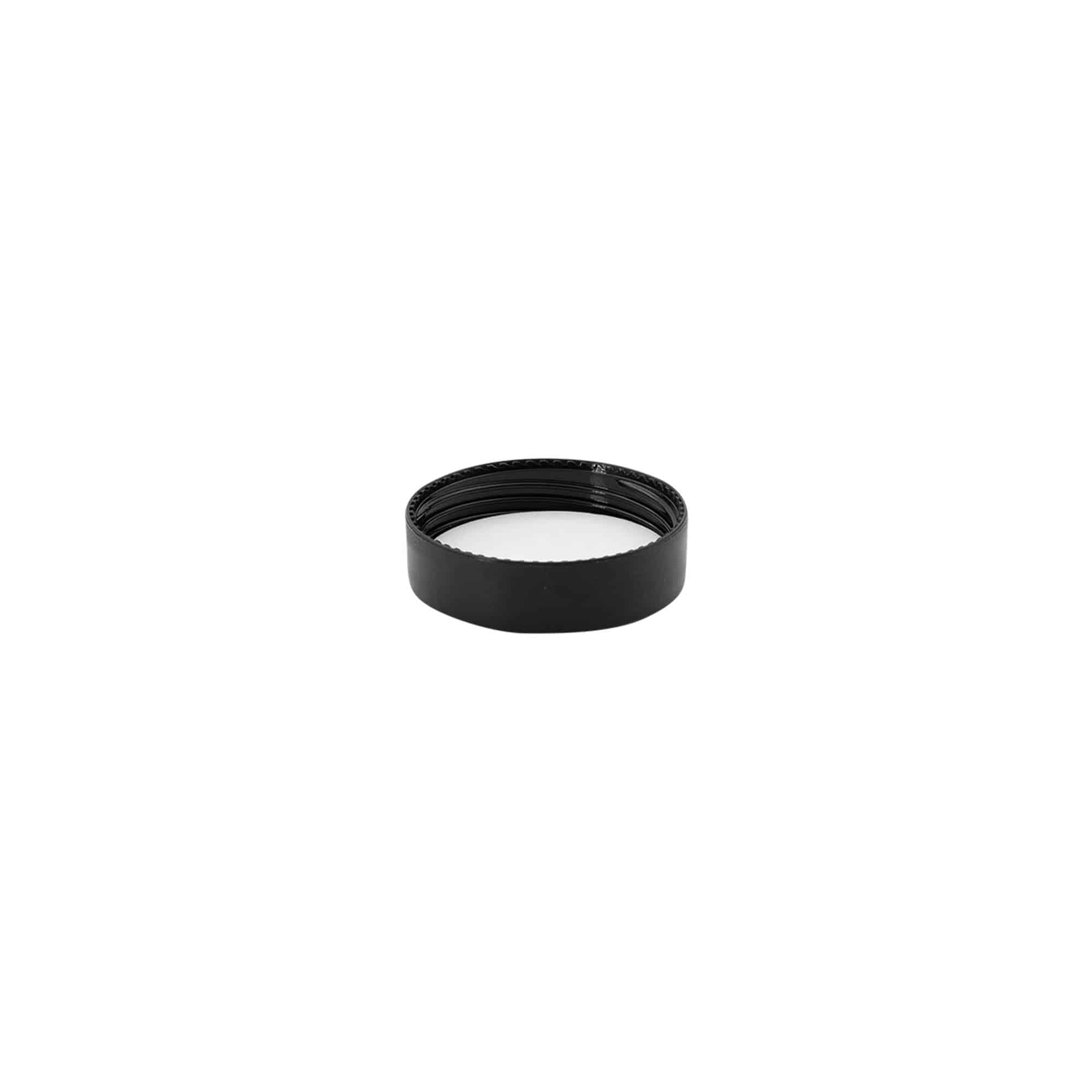 Tampa de rosca para 5 ml 'Antonella', plástico PP, preto