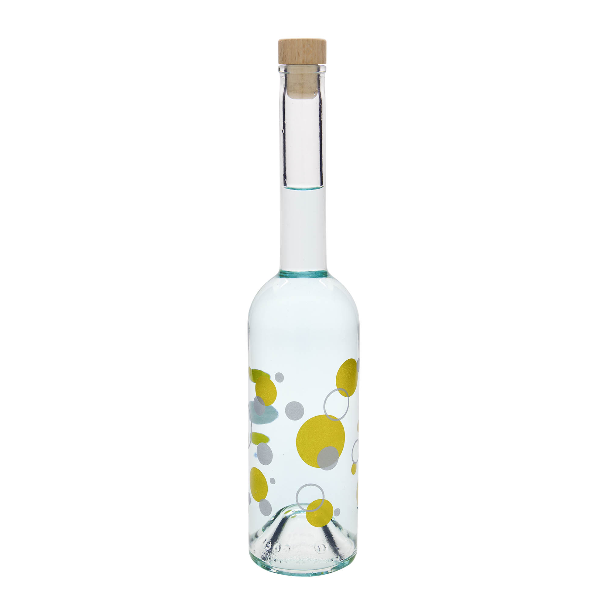 Garrafa de vidro 500 ml 'Ópera', motivo: pontos, boca: cortiça Garrafa de vidro 500 ml 'Ópera', motivo: pontos, boca: cortiça