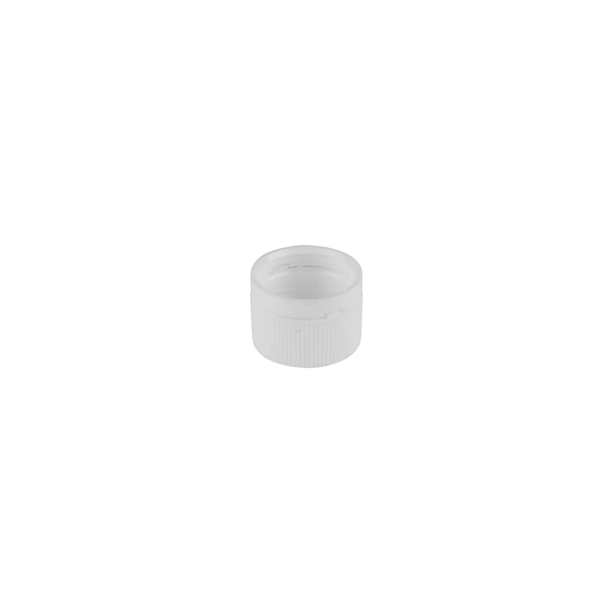 Tampa de rosca para tubos PET, plástico, branco