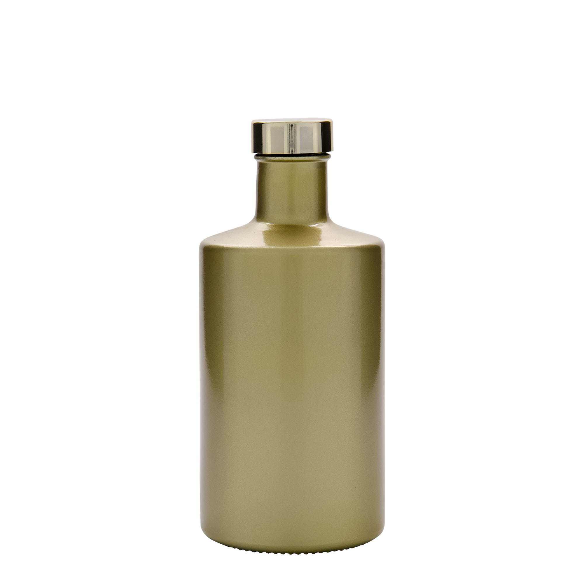 Garrafa de vidro 500 ml 'Caroline', dourada, boca: GPI 33 Garrafa de vidro 500 ml 'Caroline', dourada, boca: GPI 33