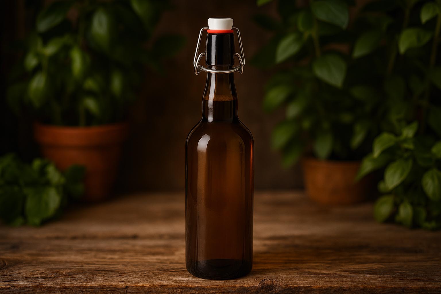 Garrafa de cerveja 750 ml Bélgica, vidro, boca: fecho de mola