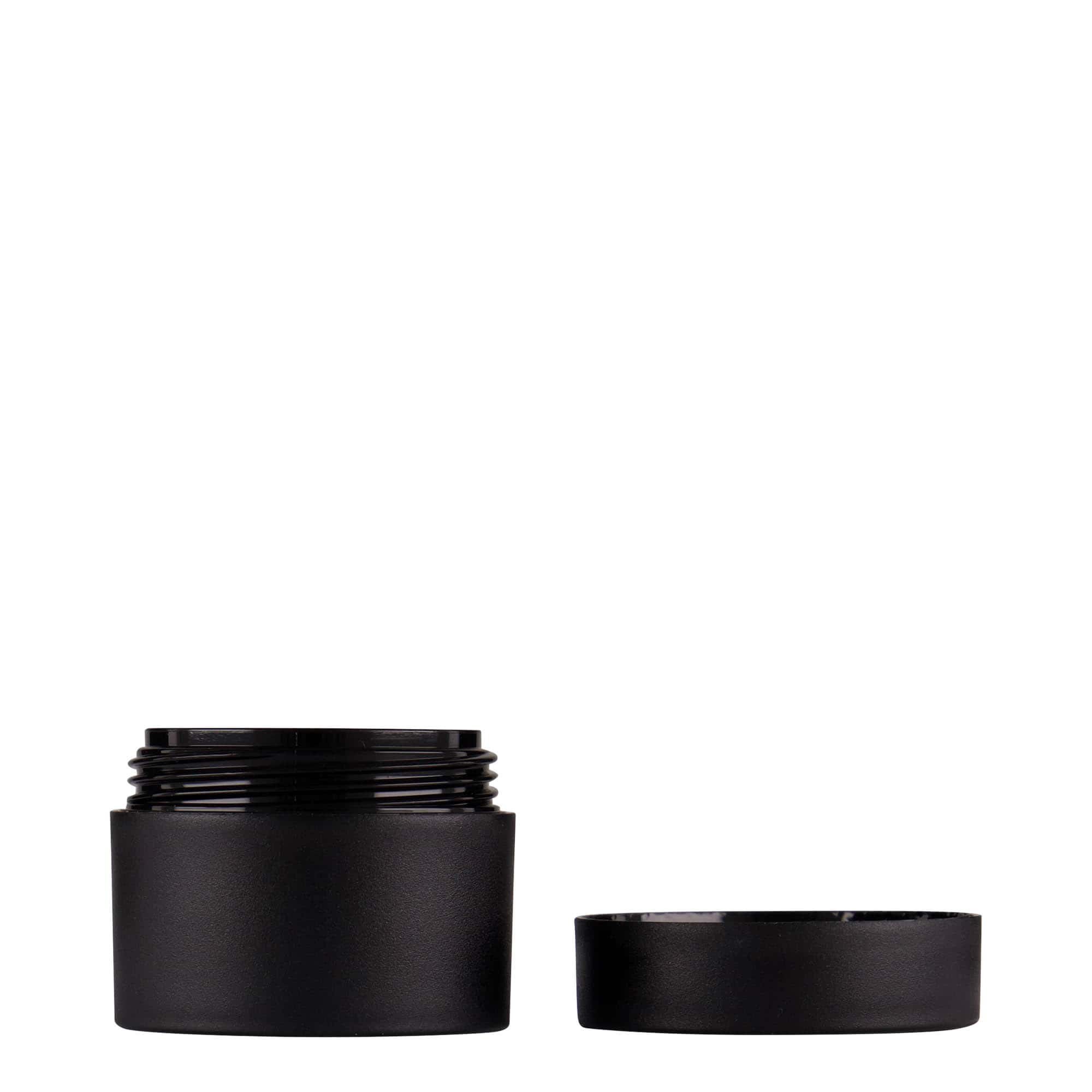15 ml frasco de plástico 'Antonella', PP, preto, boca: tampa de rosca