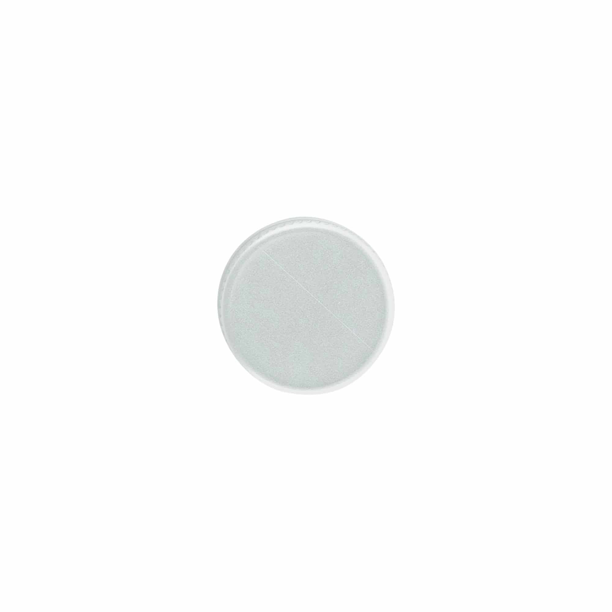 Tampa de rosca, metal, prateada, para bocal: PP 24