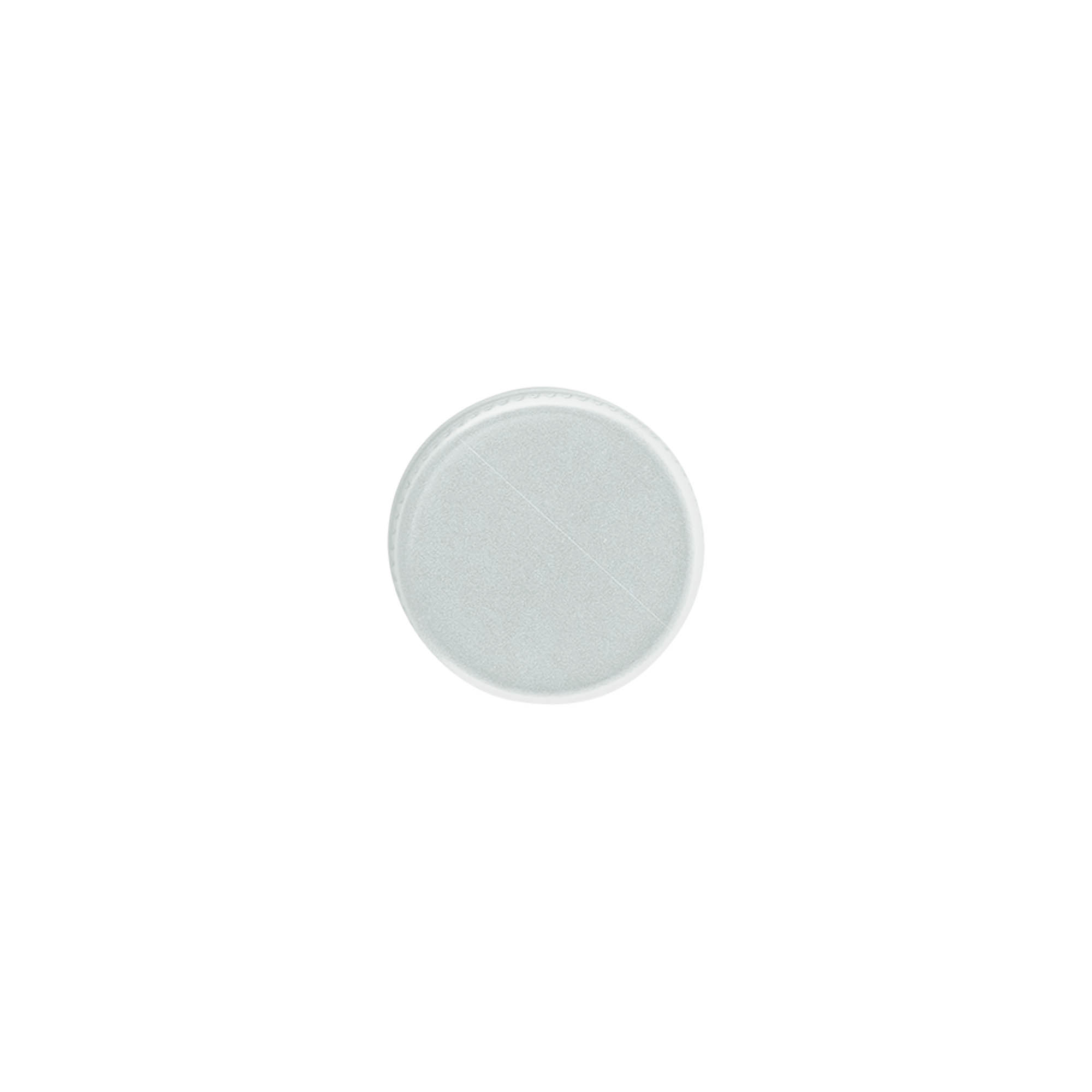 Tampa de rosca, metal, prateada, para bocal: PP 24 Tampa de rosca, metal, prateada, para bocal: PP 24