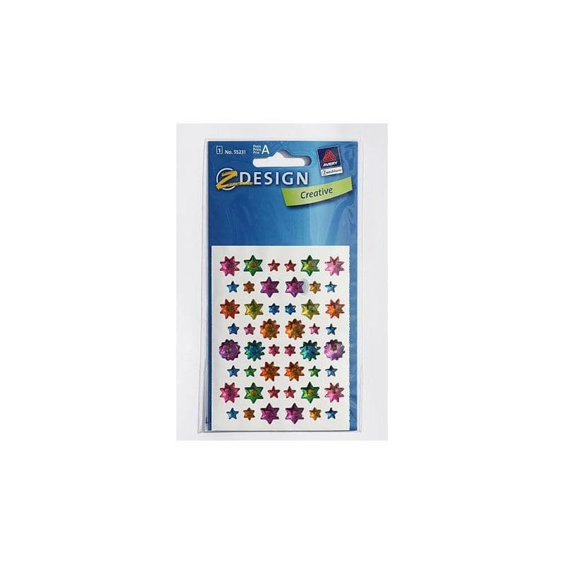 Autocolantes Zweckform 'Estrelas de Gel', plástico, multicolor