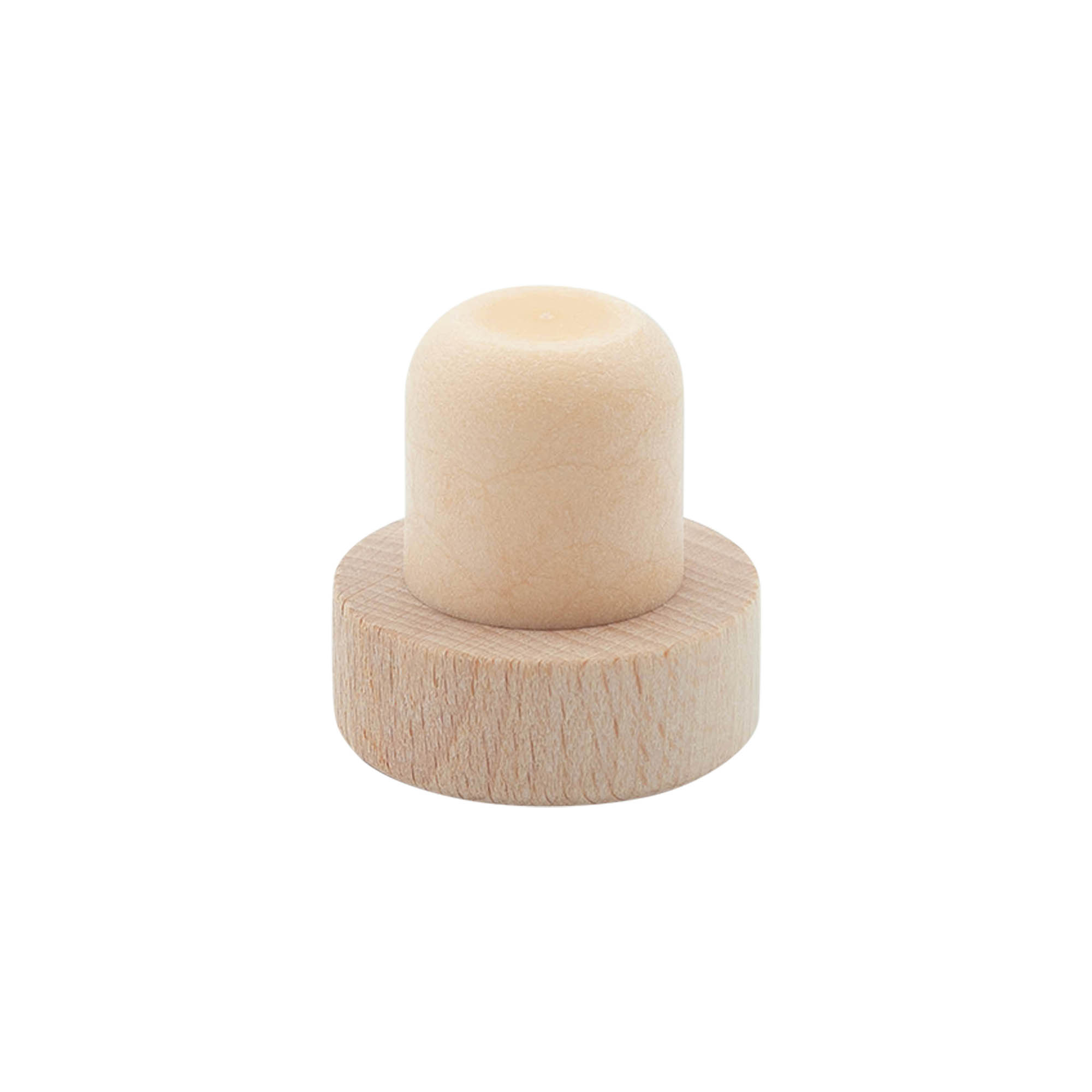 Rolha com pega 22,1 mm, madeira/plástico, para bocal: cortiça Rolha com pega 22,1 mm, madeira/plástico, para bocal: cortiça