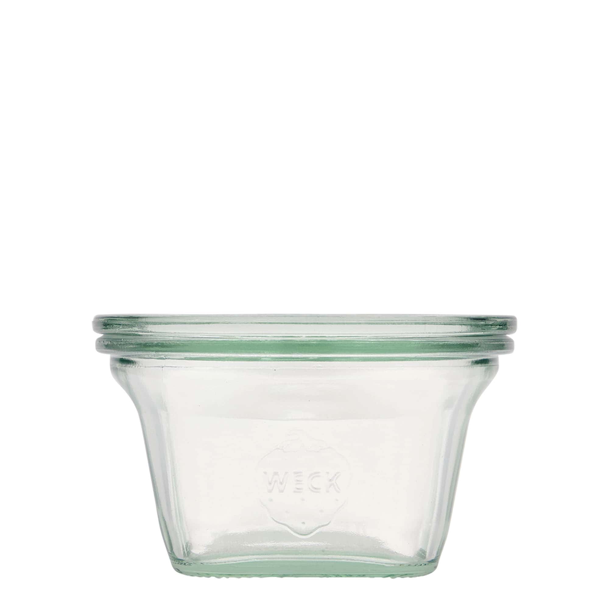 290 ml WECK-Quadroglas, quadrado, boca: borda redonda