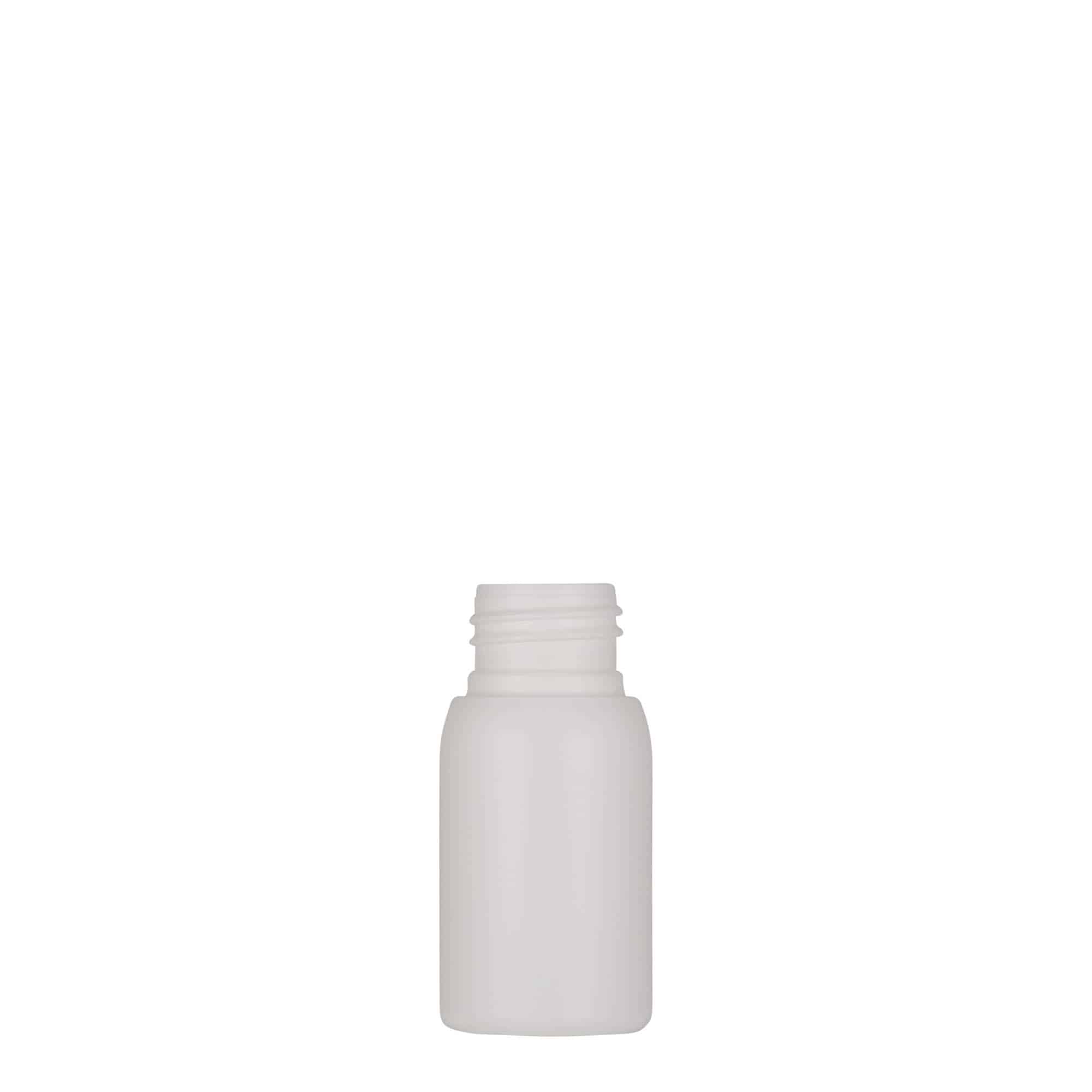 Frasco de plástico de 30 ml 'Tuffy', HDPE, branco, boca: 24/410