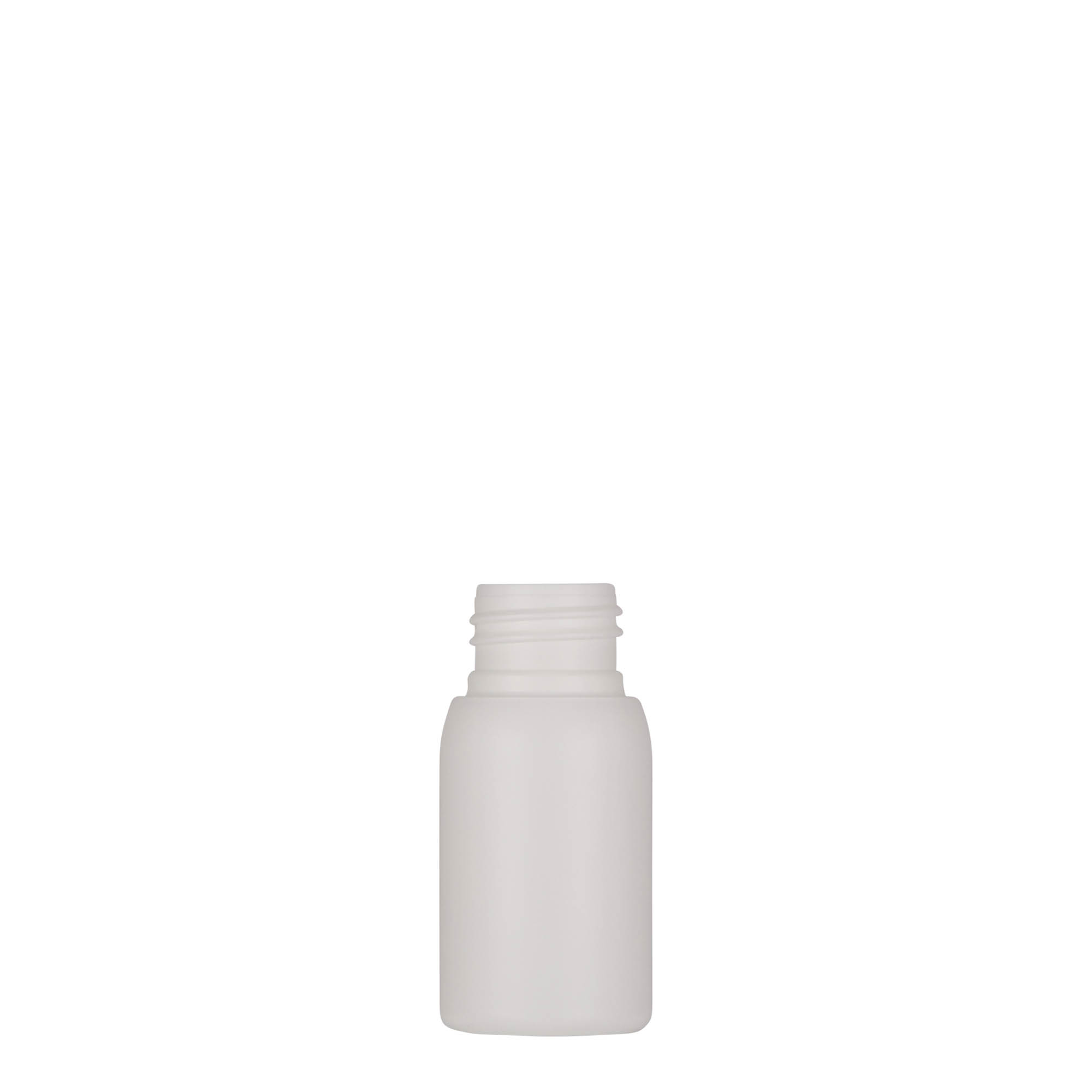 Frasco de plástico de 30 ml 'Tuffy', HDPE, branco, boca: 24/410
