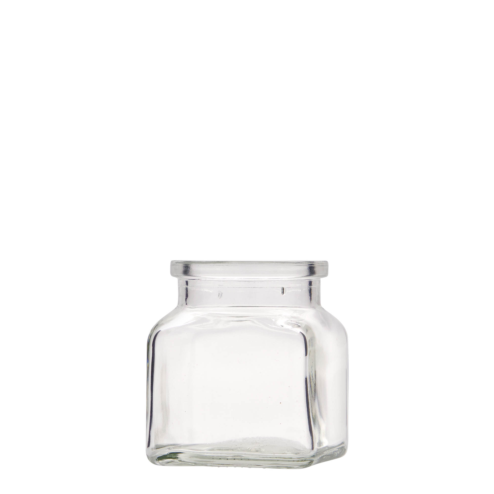 120 ml frasco de vidro com rolha, quadrado, boca: rolha