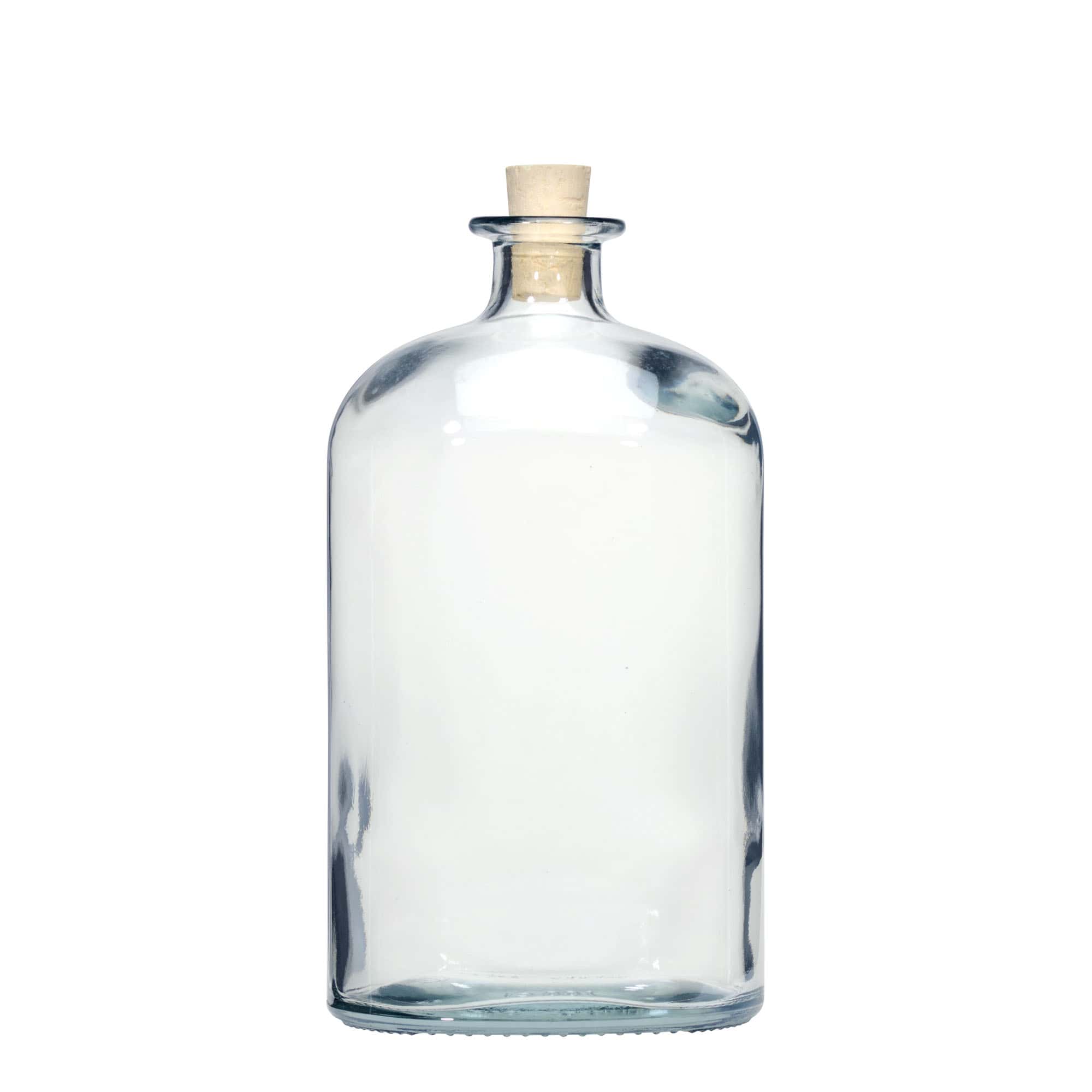 1000 ml Garrafa de vidro 'Dundee', oval, boca: Cortiça 1000 ml Garrafa de vidro 'Dundee', oval, boca: Cortiça
