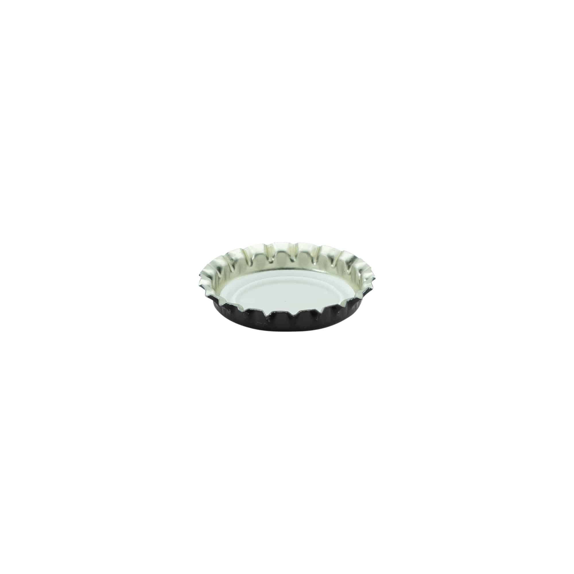 Tampas de garrafa 26 mm, metal, preto
