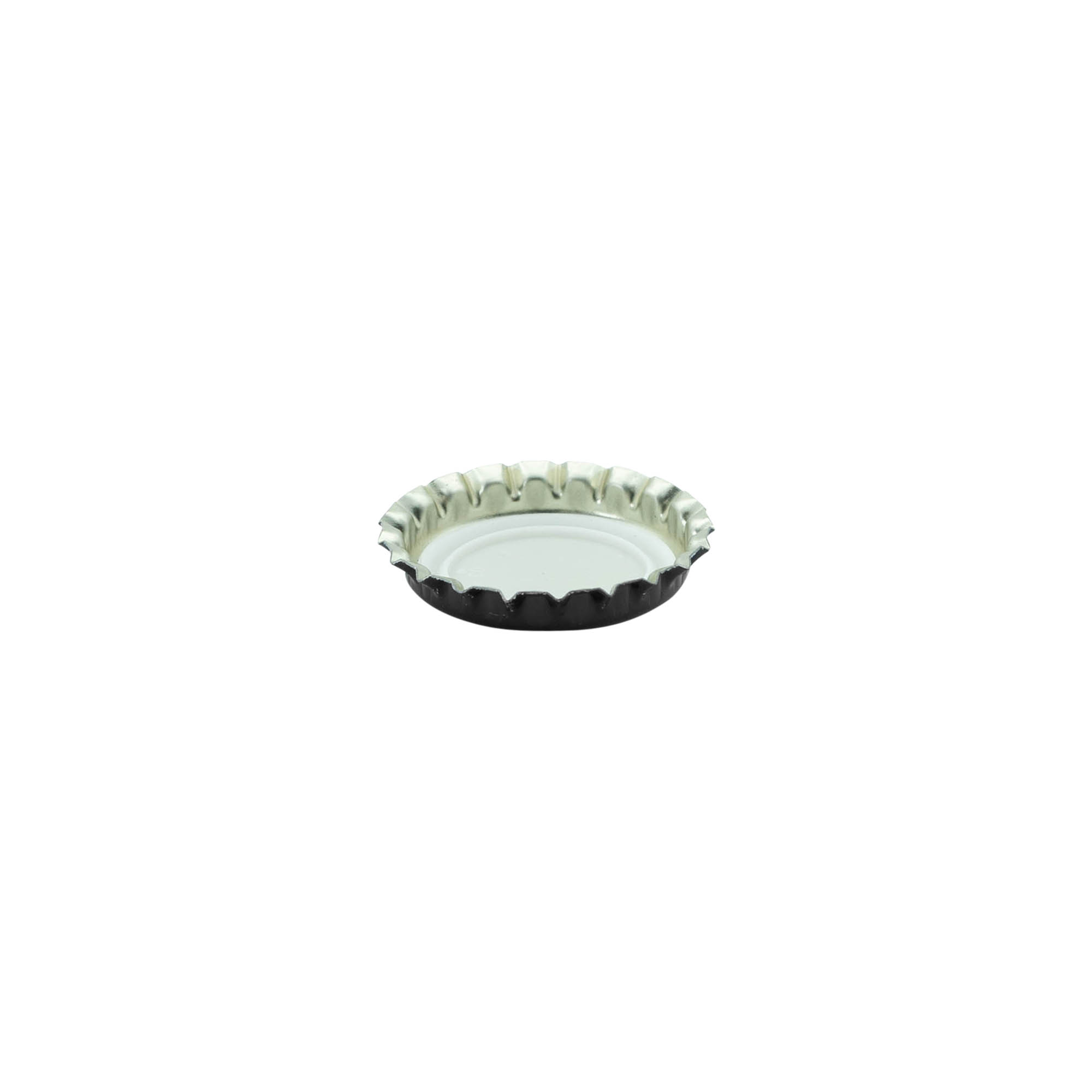 Tampas de garrafa 26 mm, metal, preto