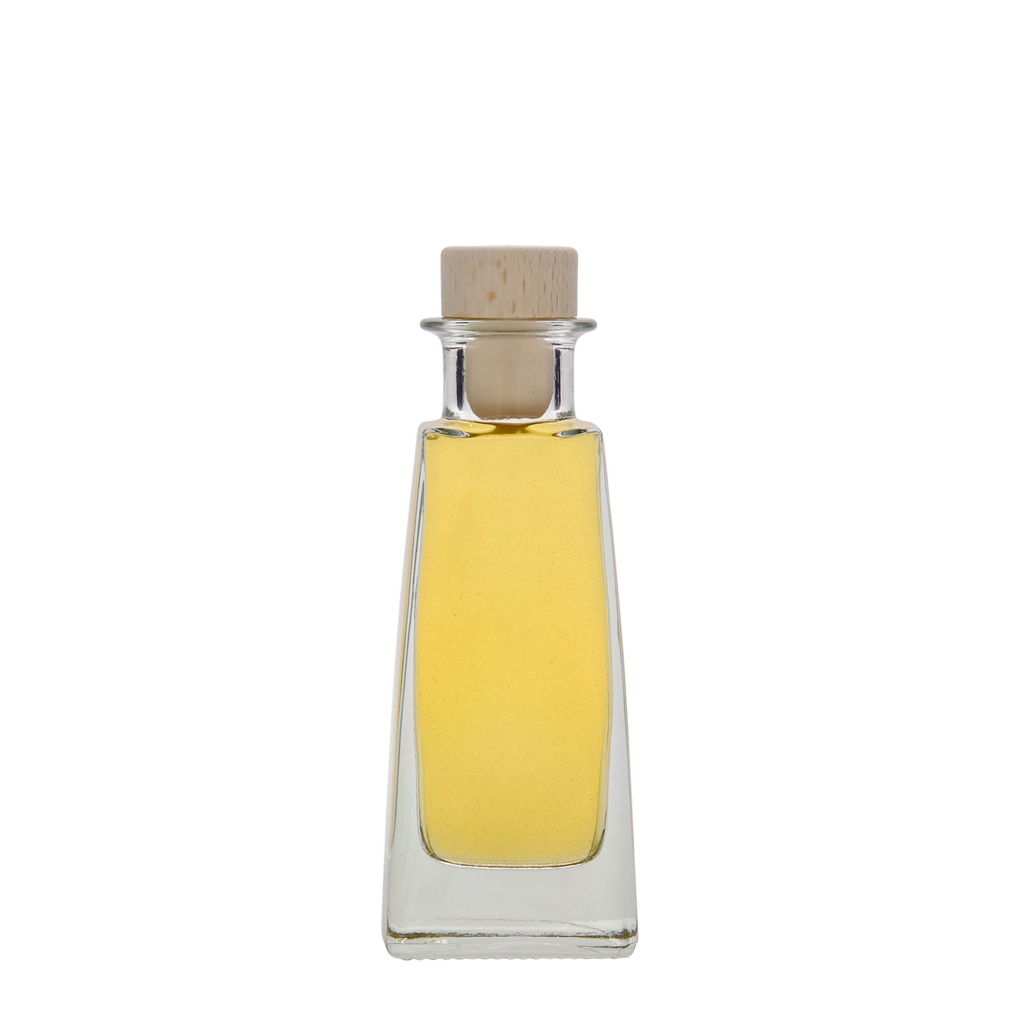 Frasco de vidro de 100 ml 'Timmy', retangular, boca: cortiça Frasco de vidro de 100 ml 'Timmy', retangular, boca: cortiça