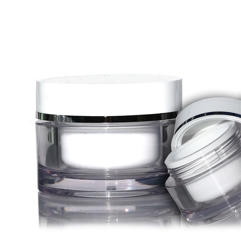 30 ml frasco, plástico SAN, branco, abertura: tampa de rosca