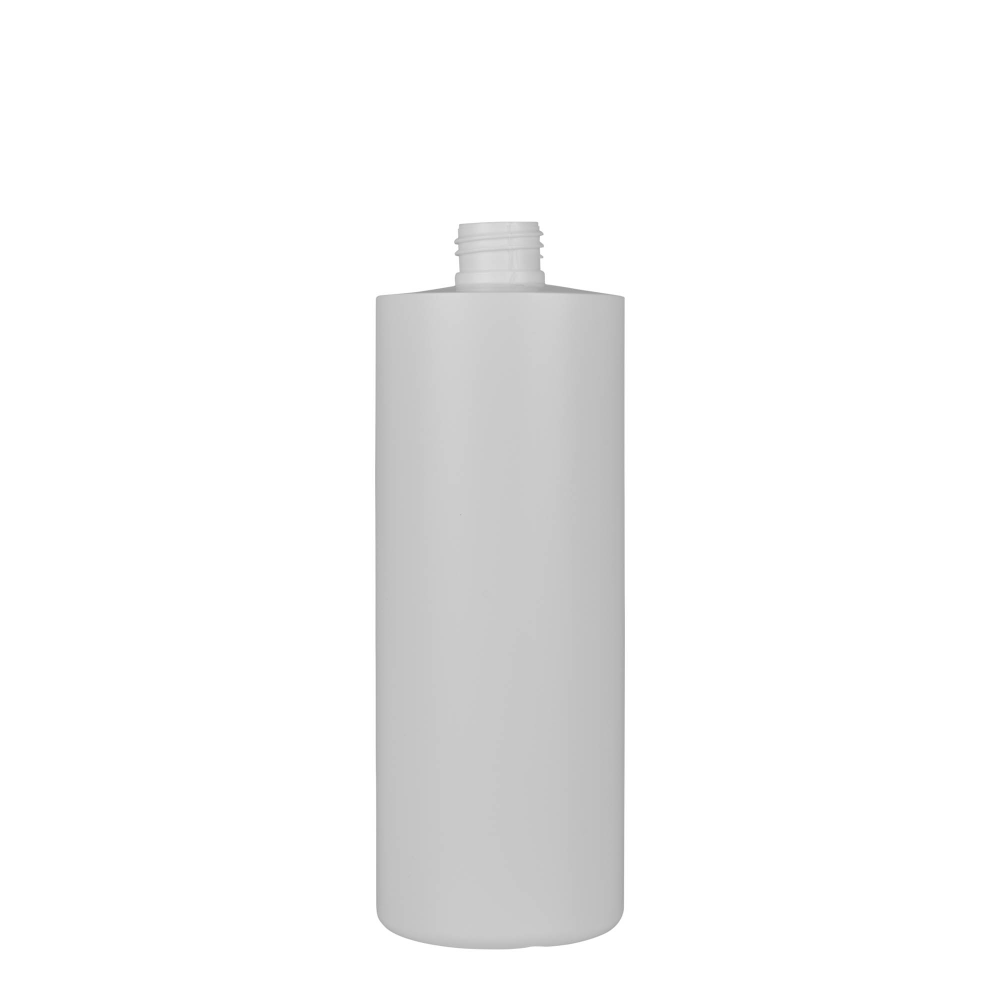Garrafa de plástico de 500 ml 'Pipe', HDPE verde, branco, bocal: 24/410
