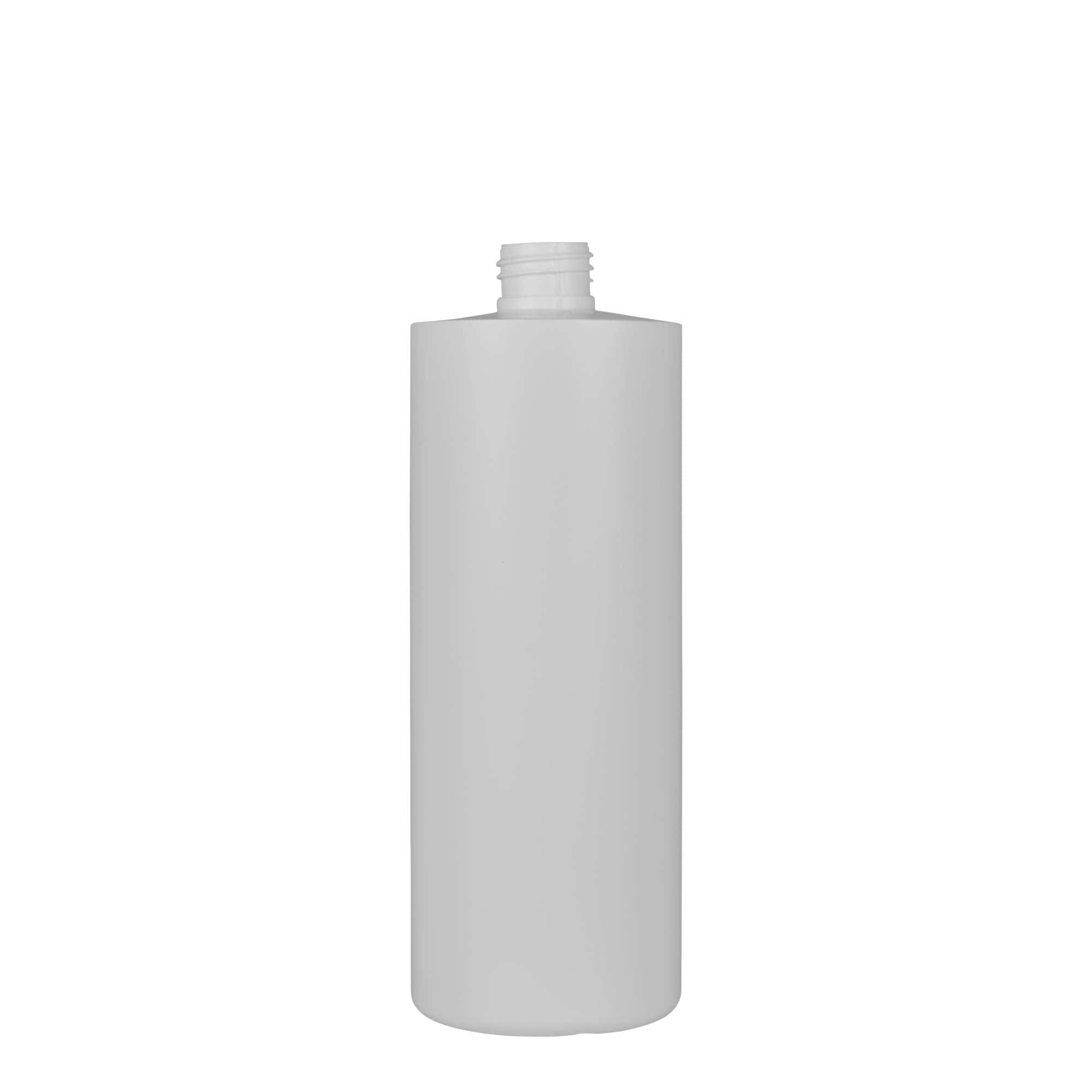 Garrafa de plástico de 500 ml 'Pipe', HDPE verde, branco, bocal: 24/410