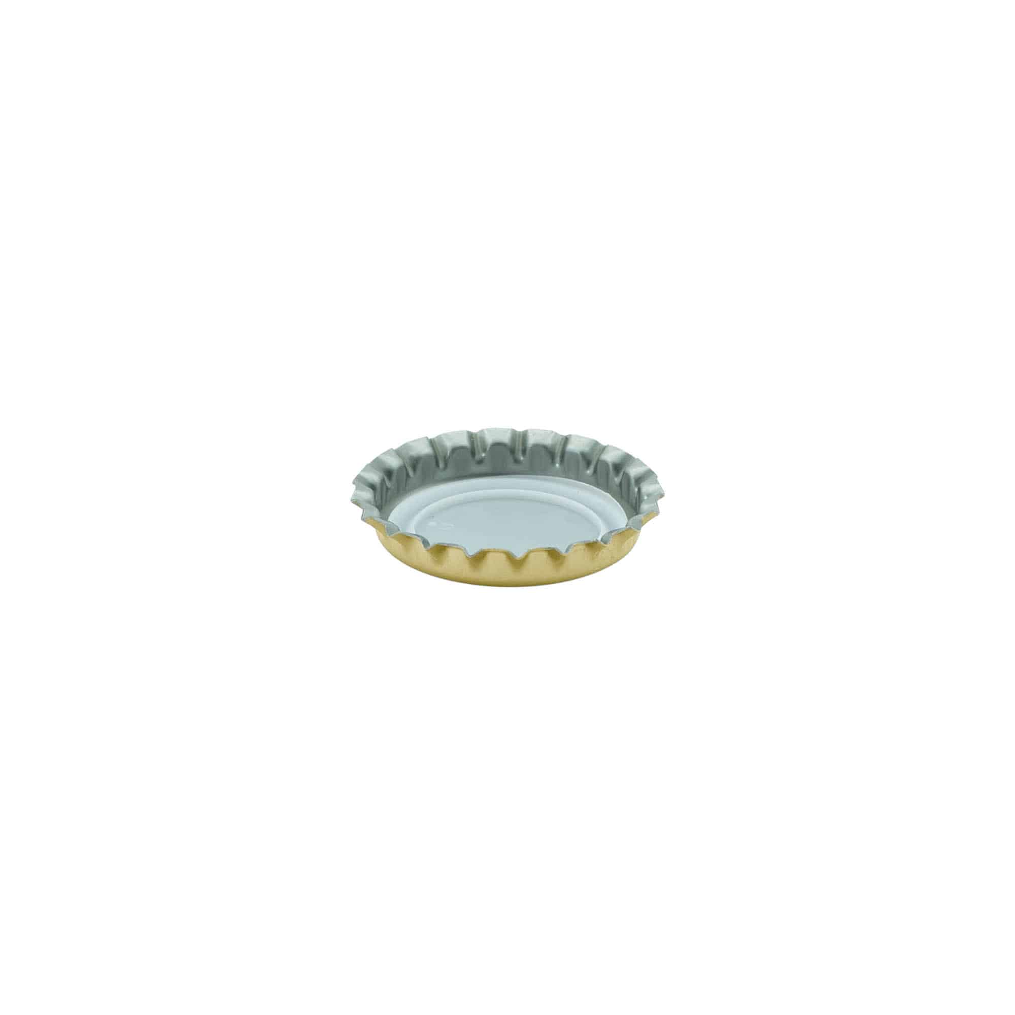 Tampas de garrafa 26 mm, metal, dourado