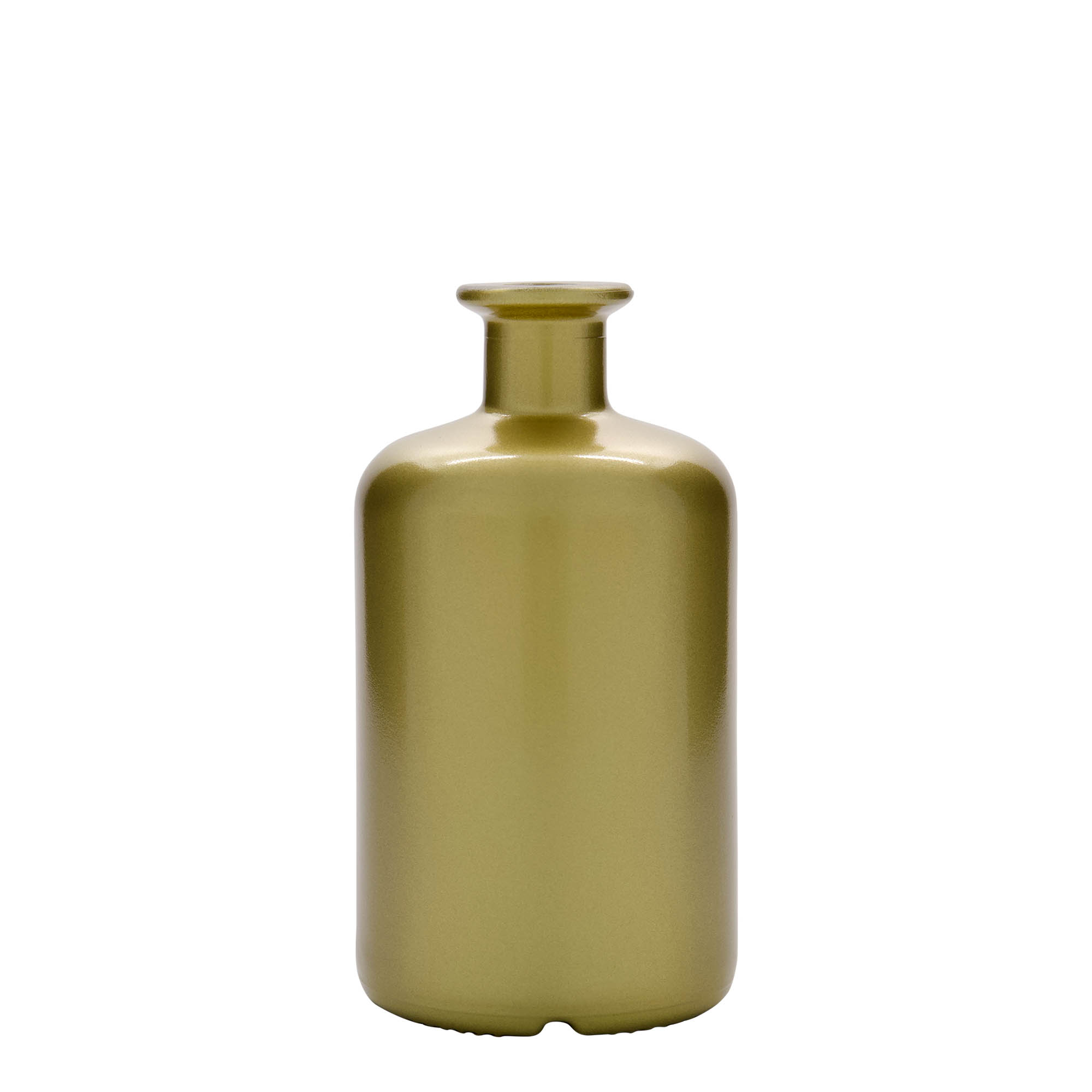 Frasco de vidro de 500 ml, farmacêutico, dourado, boca: cortiça