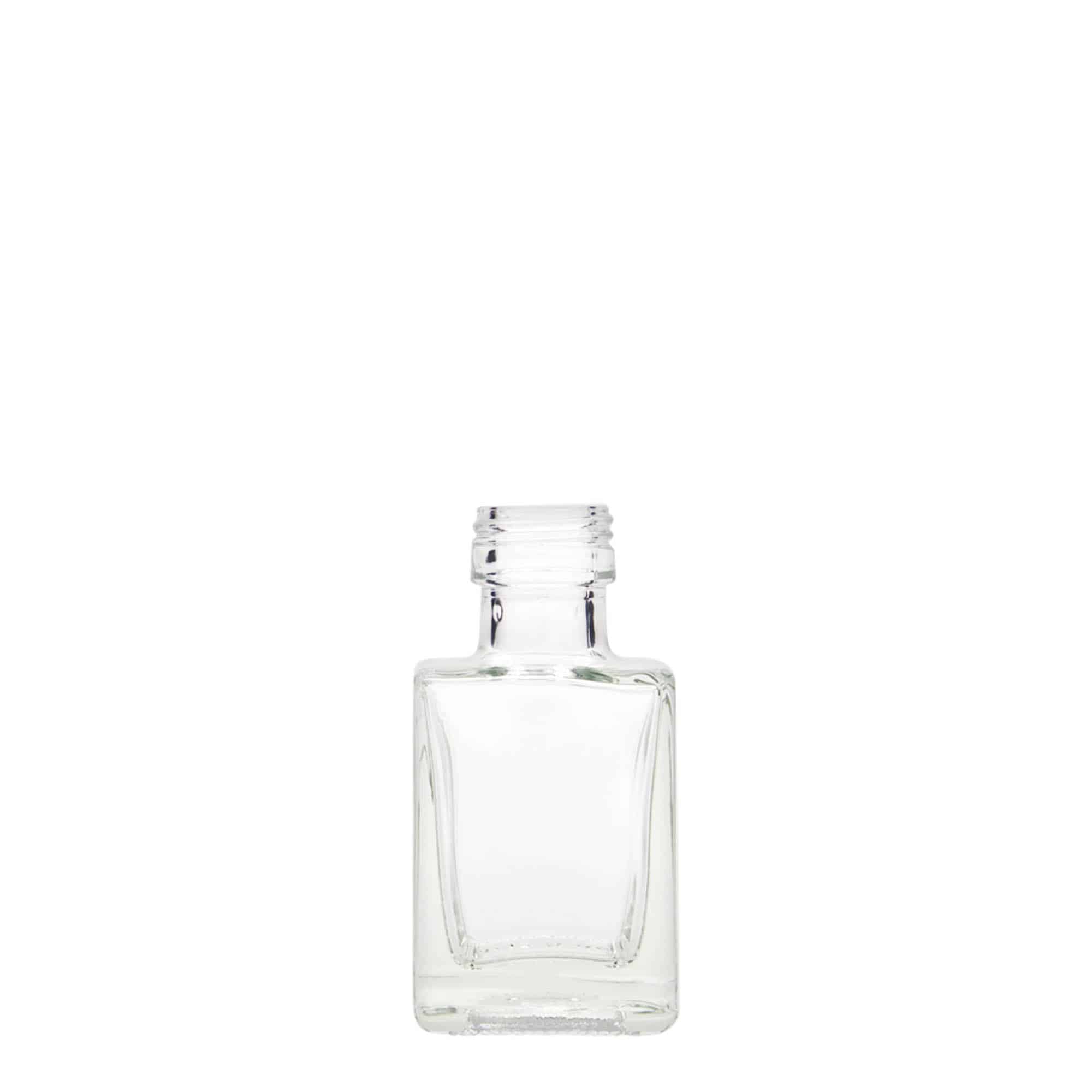 50 ml Garrafa de vidro 'Cube', quadrada, boca: PP 24 50 ml Garrafa de vidro 'Cube', quadrada, boca: PP 24