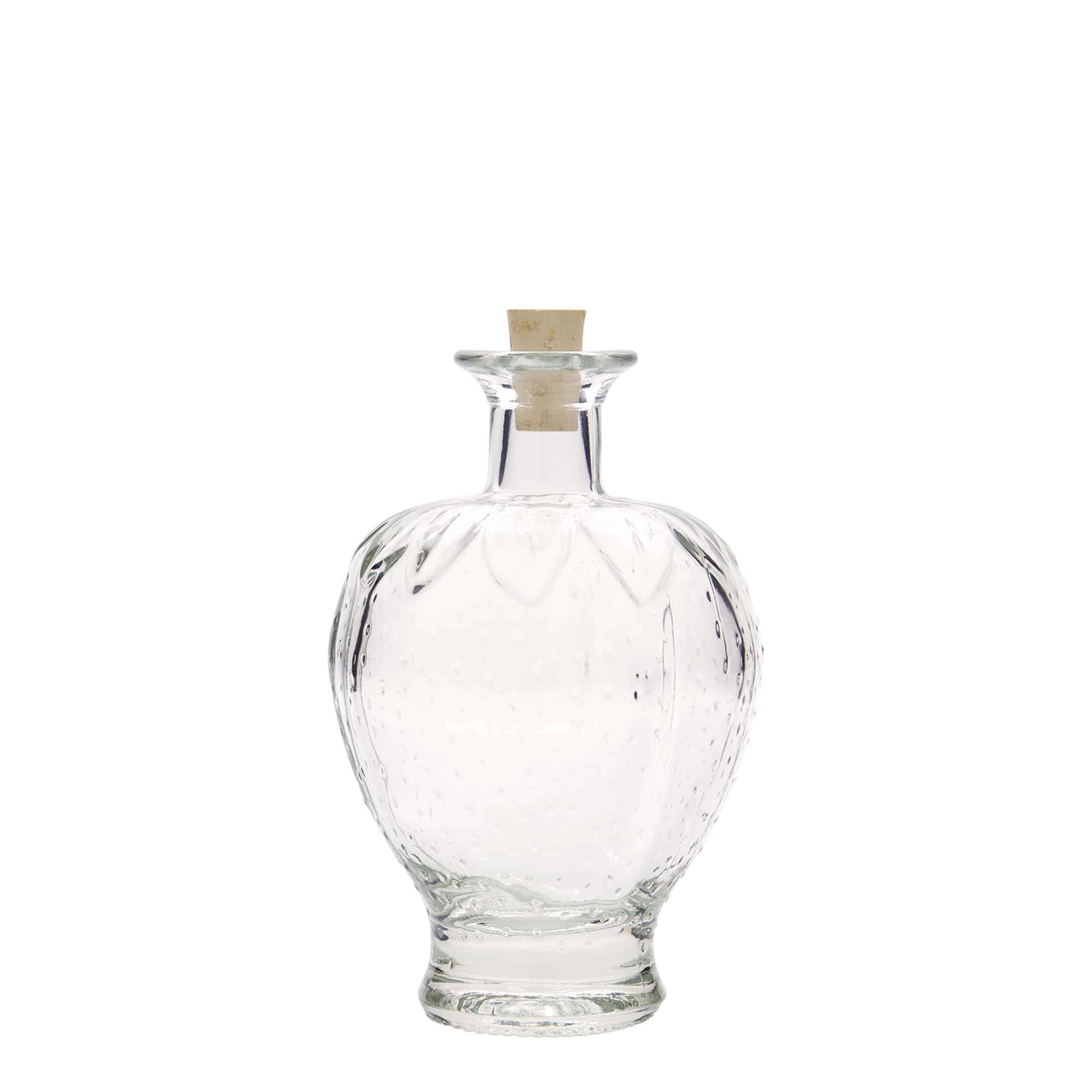 Frasco de vidro de 200 ml 'Morango', boca: cortiça