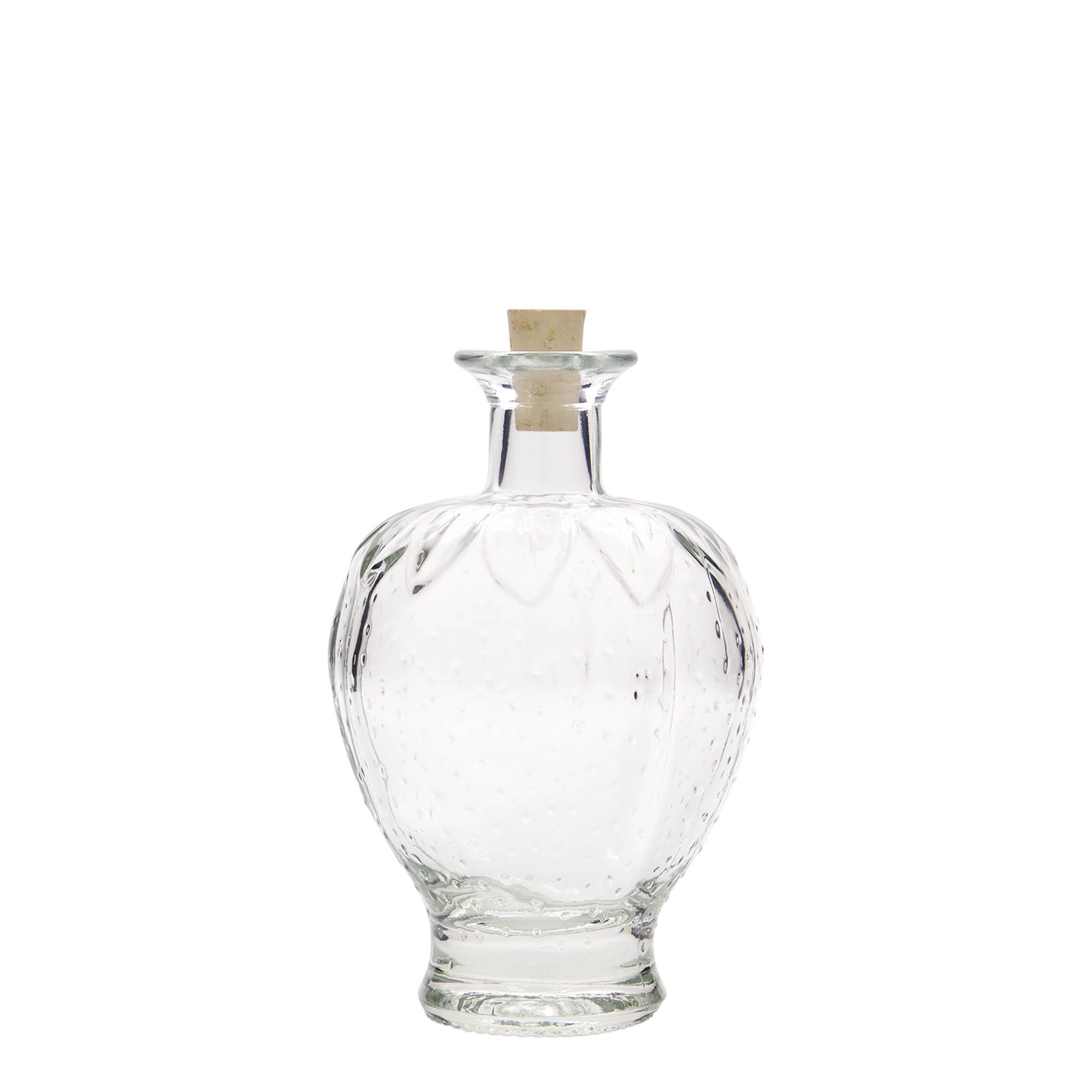 Frasco de vidro de 200 ml 'Morango', boca: cortiça Frasco de vidro de 200 ml 'Morango', boca: cortiça