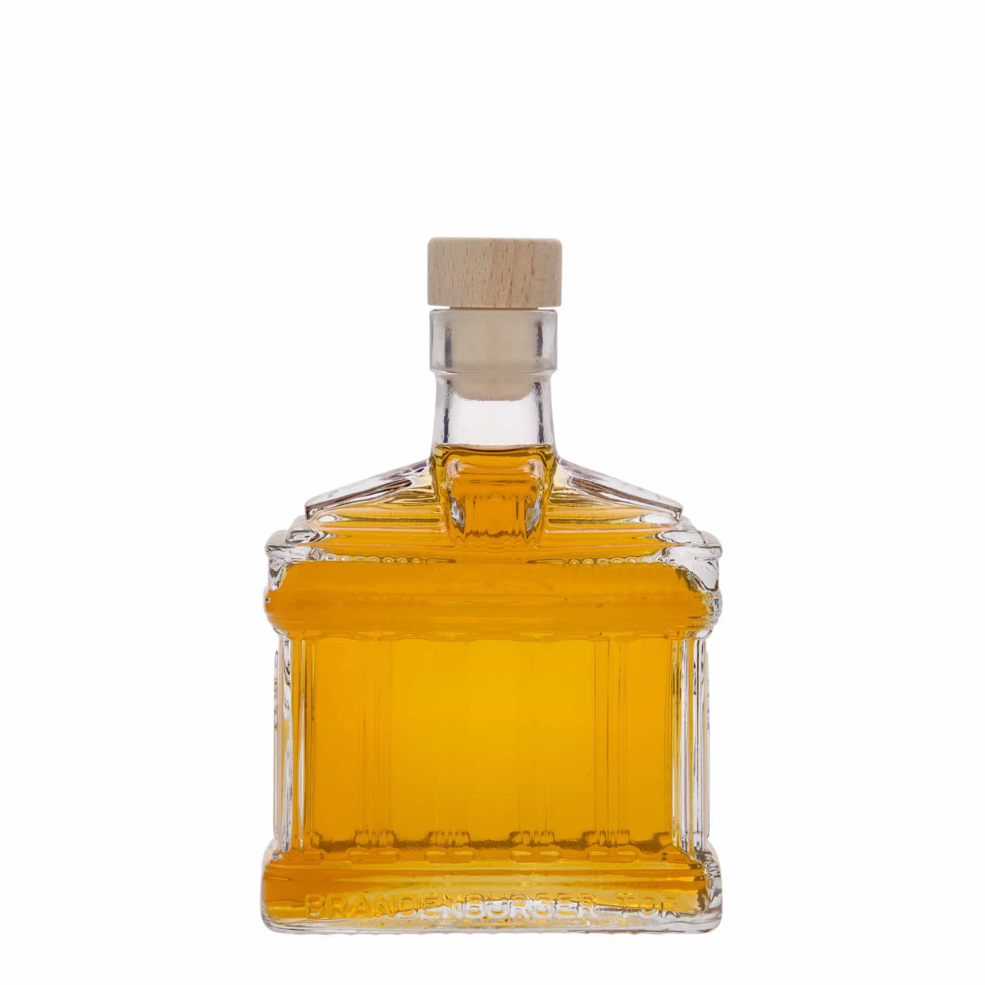 200 ml Garrafa de vidro 'Porta de Brandenburgo', boca: Cortiça