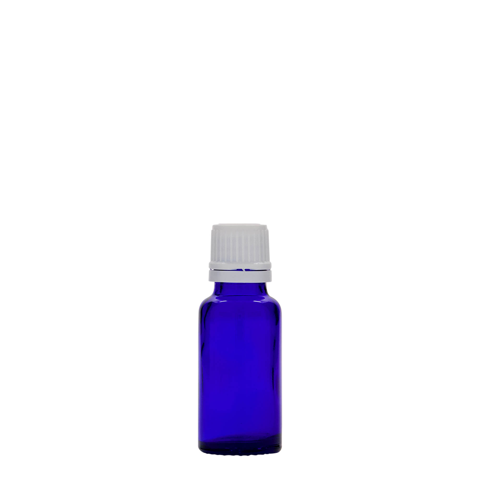 Frasco medicinal de 20 ml, vidro, azul royal, bocal: DIN 18