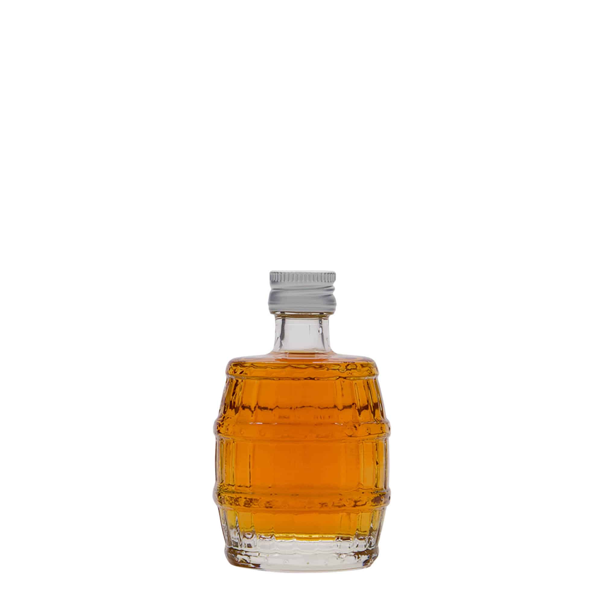 Frasco de vidro de 50 ml 'Barril', bocal: PP 18