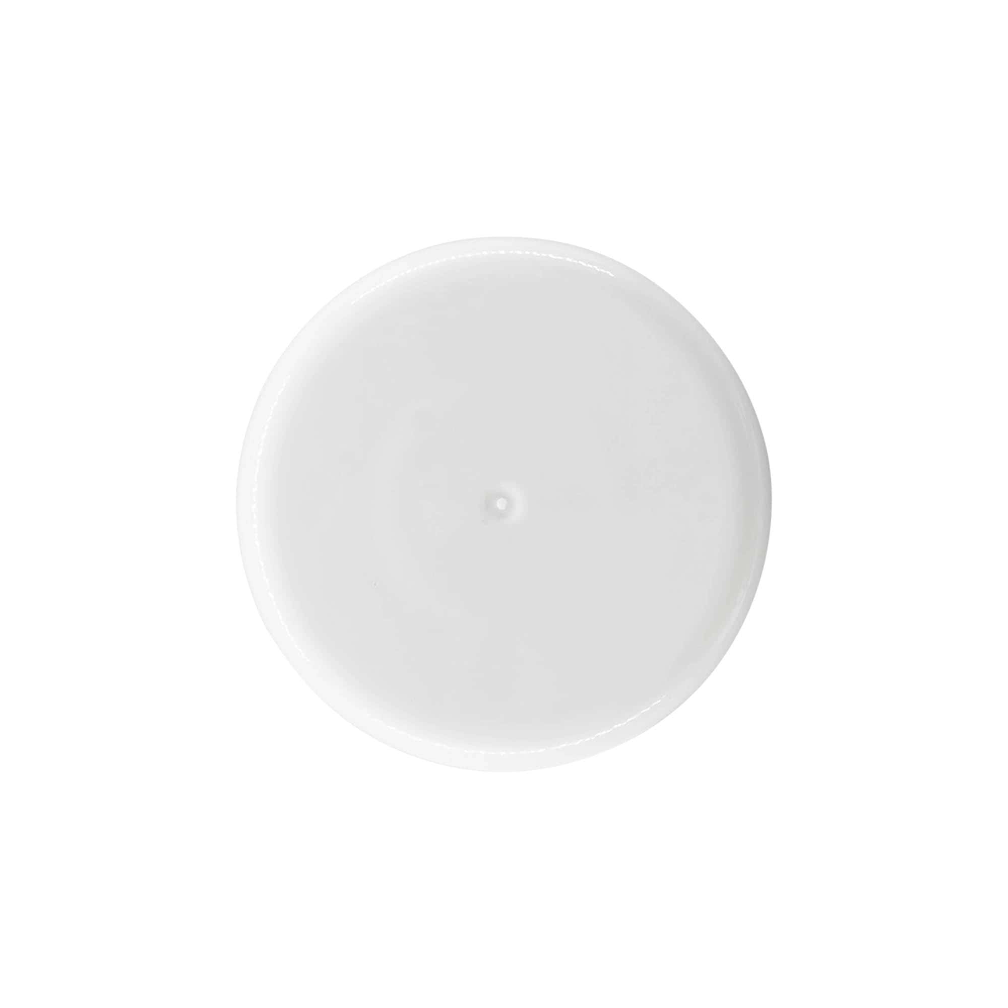 Tampa de rosca para garrafa redonda com inserto de seringa, plástico PE, branco, para abertura: GL 22 Tampa de rosca para garrafa redonda com inserto de seringa, plástico PE, branco, para abertura: GL 22