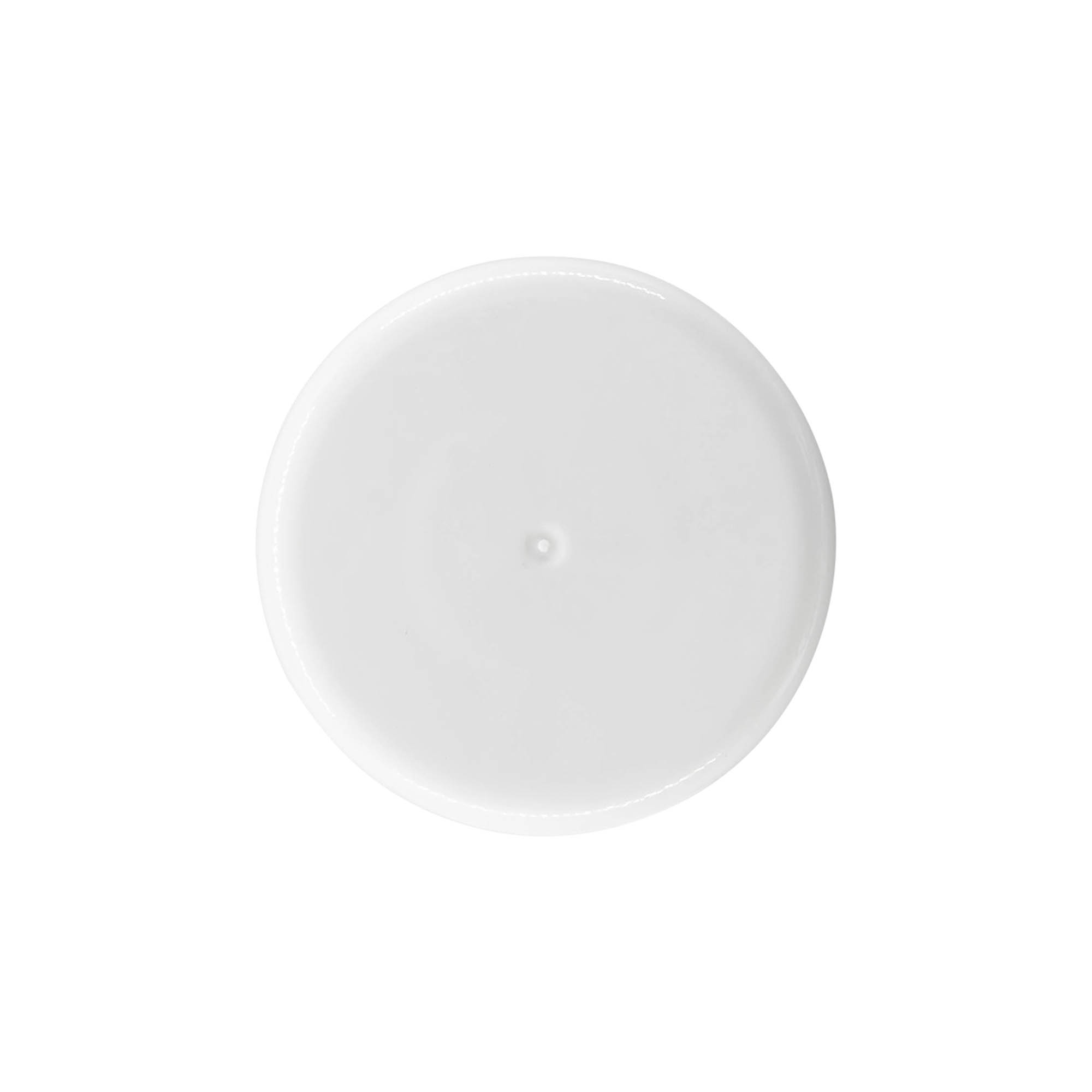 Tampa de rosca para garrafa redonda com inserto de seringa, plástico PE, branco, para abertura: GL 22 Tampa de rosca para garrafa redonda com inserto de seringa, plástico PE, branco, para abertura: GL 22