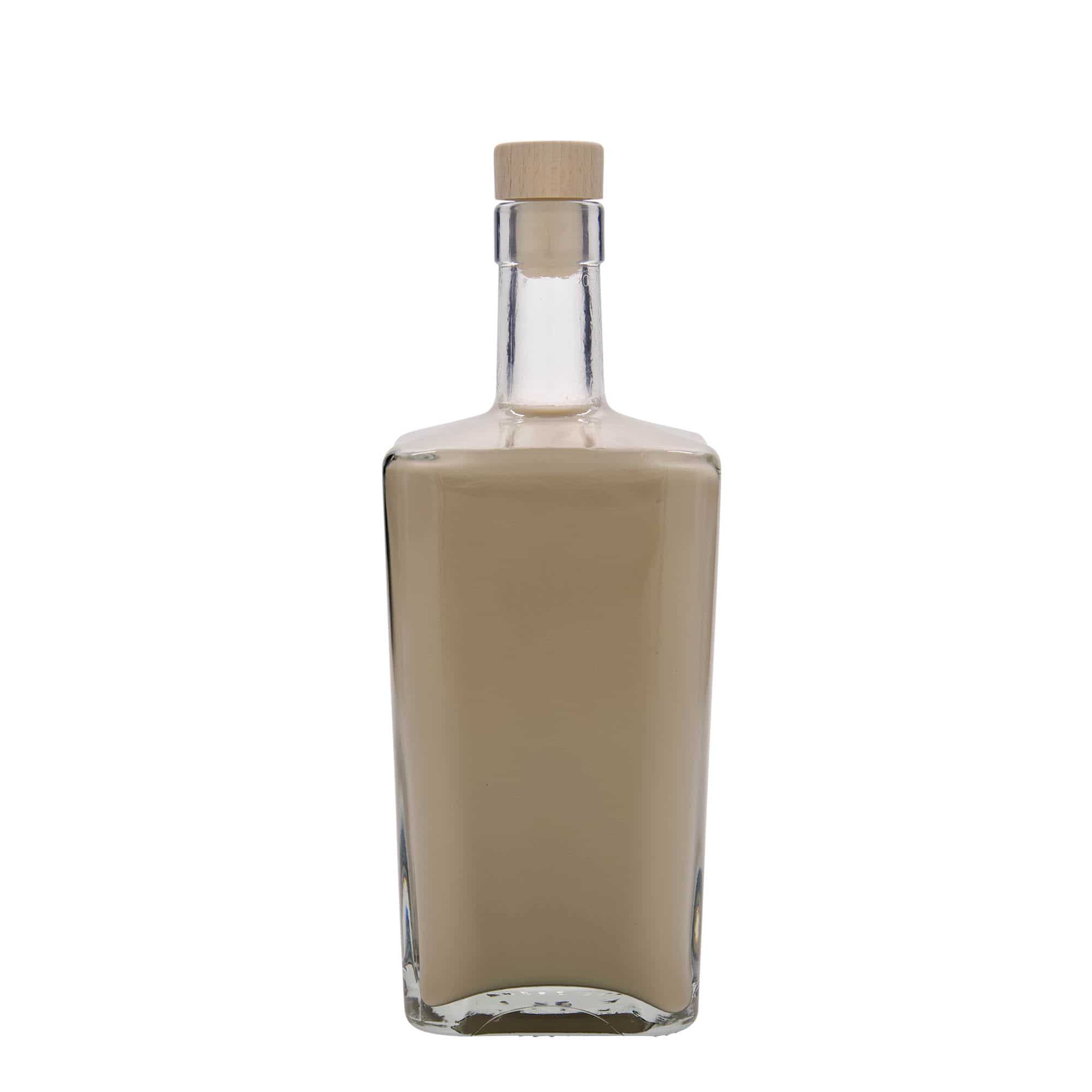 700 ml Garrafa de vidro 'Noel', quadrada, boca: Cortiça