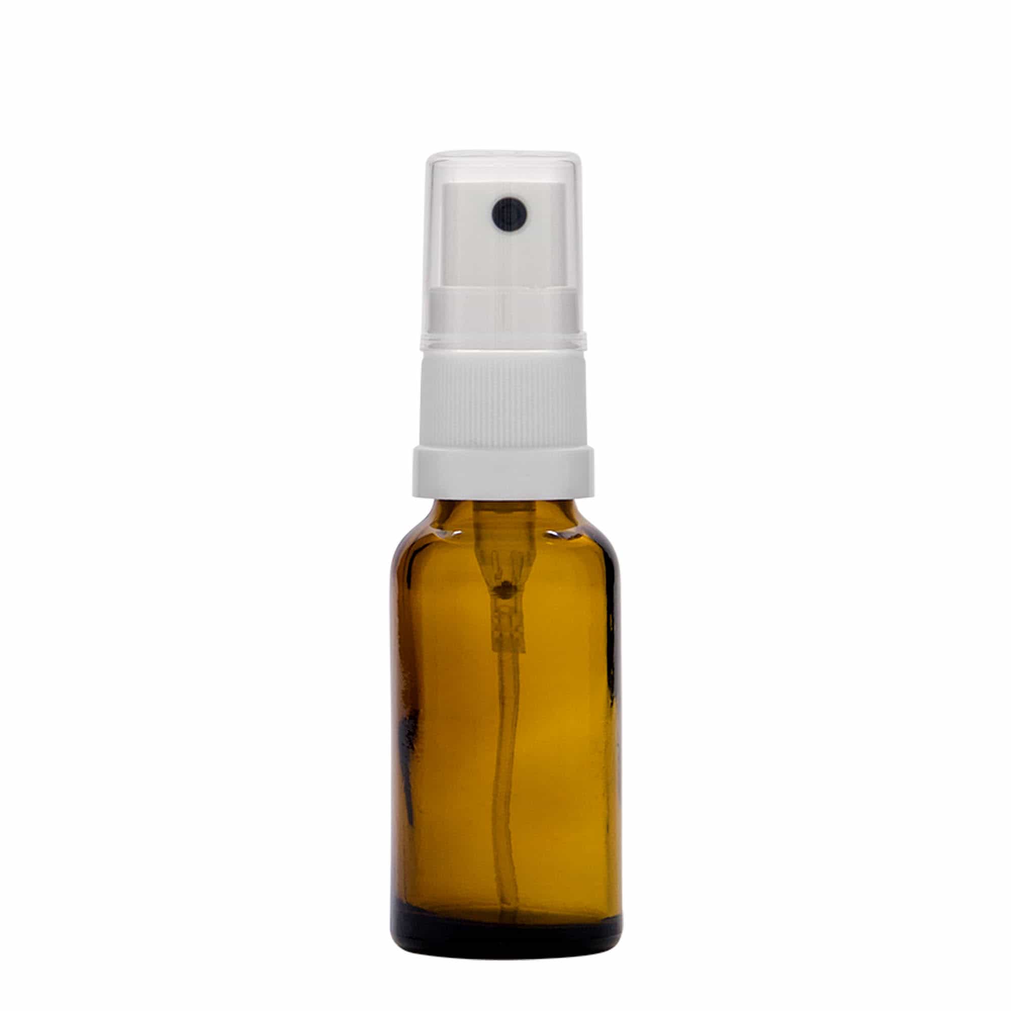 Frasco de spray 20 ml medicamento, vidro, castanho, bocal: DIN 18