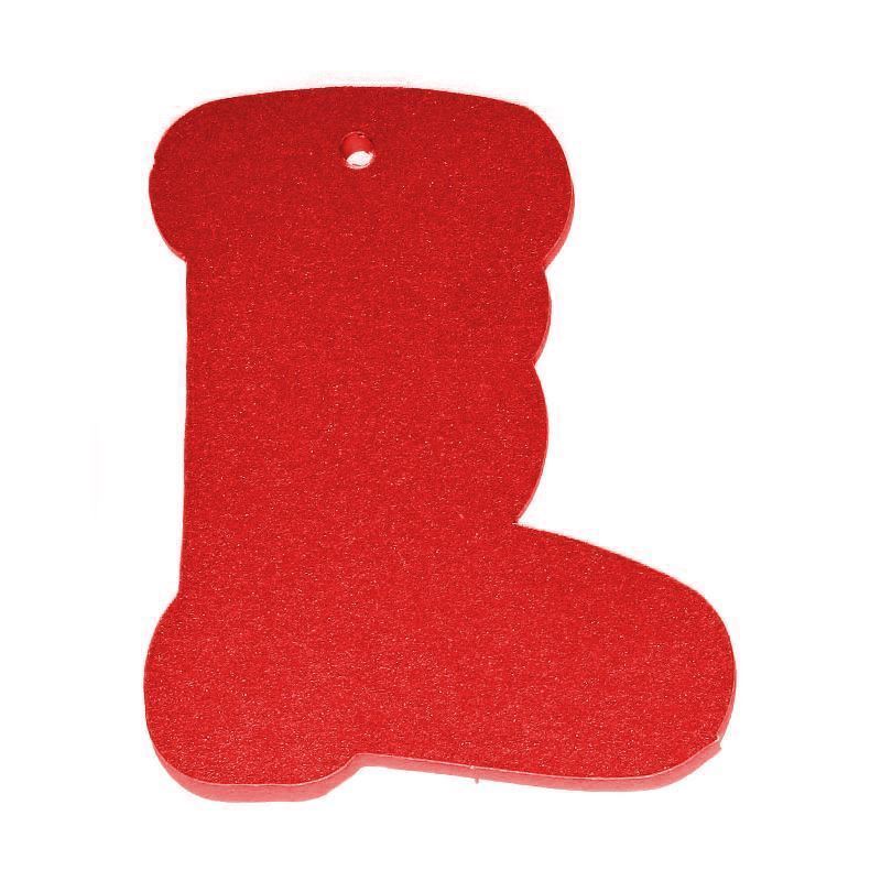 Etiqueta de pendurar bota, vermelho