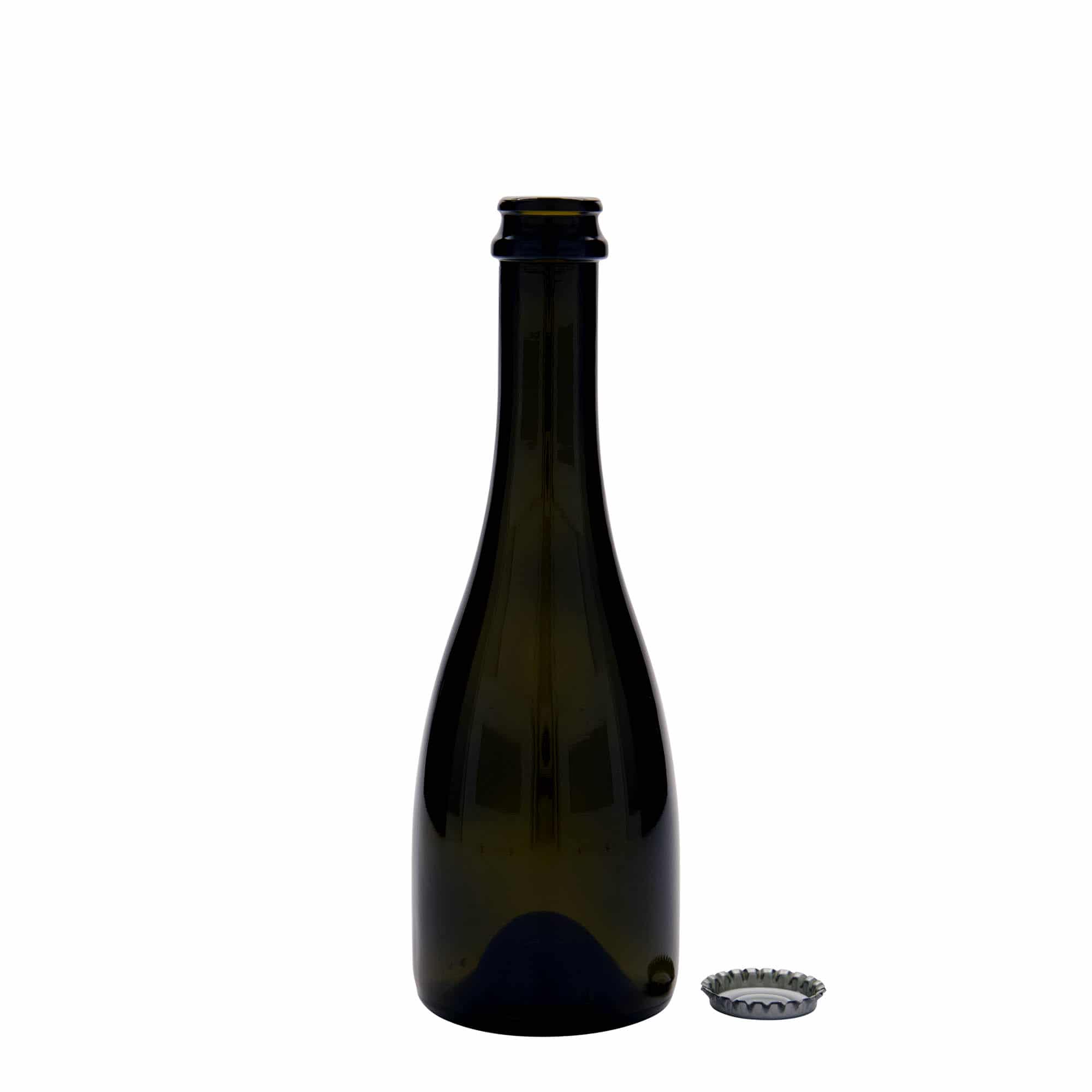 330 ml Garrafa de champanhe e de cerveja 'Tosca', vidro, verde antigo, boca: Tampas coroa