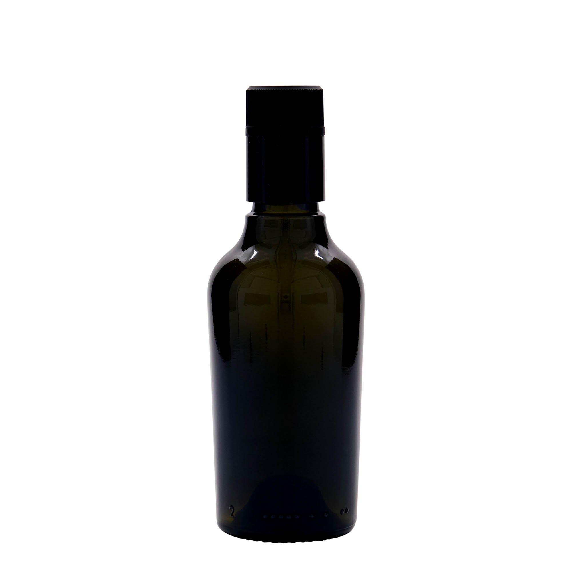 Garrafa de vinagre/óleo 'Oleum' 250 ml, vidro, verde antigo, bocal: DOP