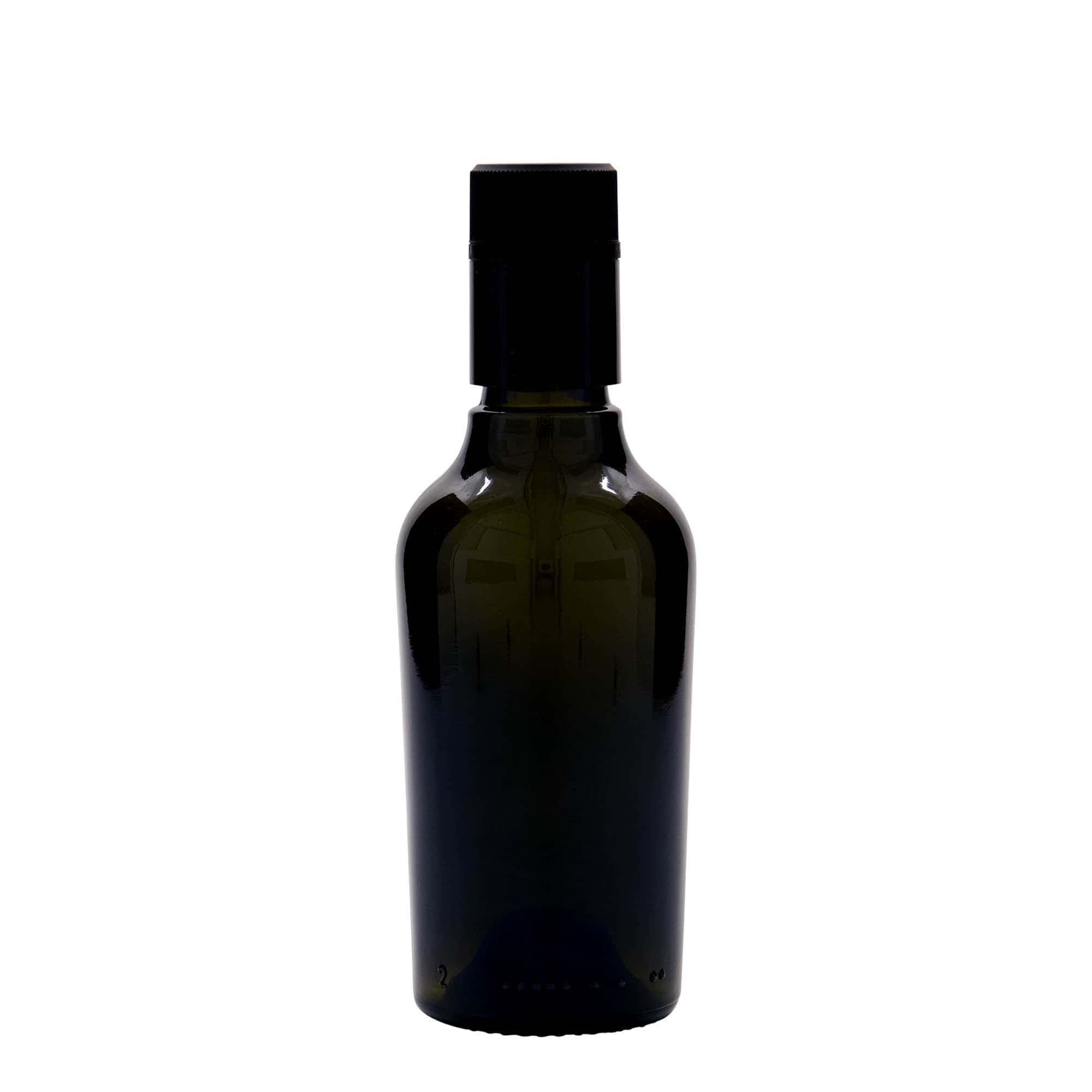 Garrafa de vinagre/óleo 'Oleum' 250 ml, vidro, verde antigo, bocal: DOP