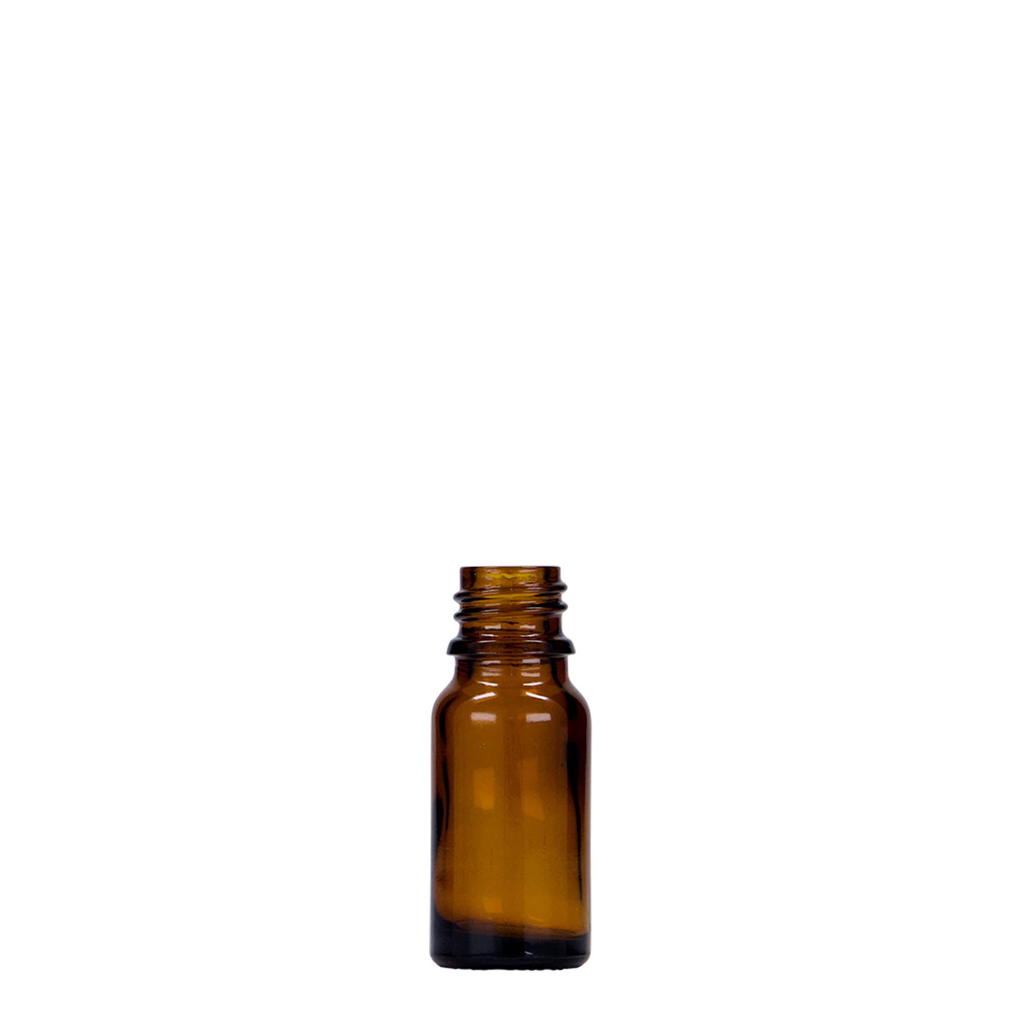 Frasco médico de 10 ml, vidro, castanho, bocal: DIN 18