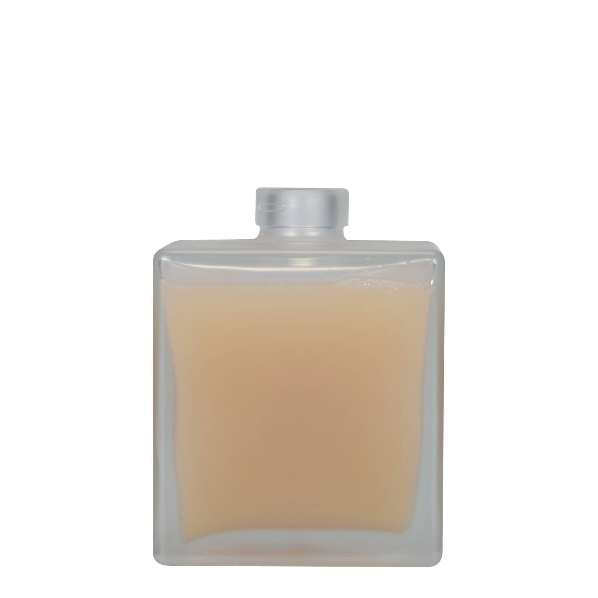 500 ml Garrafa de vidro 'Cube', quadrada, gelo, boca: Cortiça