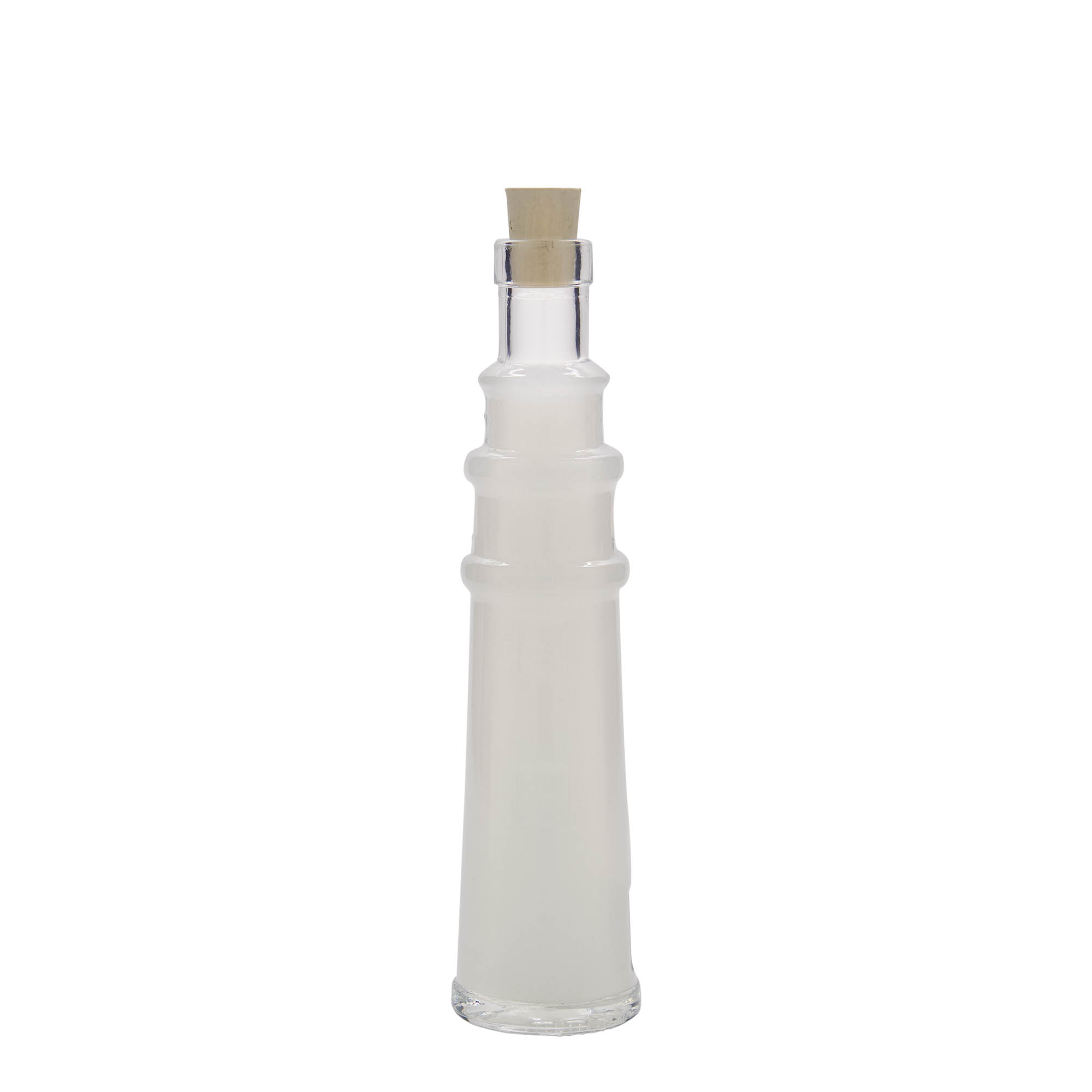 Frasco de vidro de 100 ml 'Leuchtturm', boca: cortiça Frasco de vidro de 100 ml 'Leuchtturm', boca: cortiça