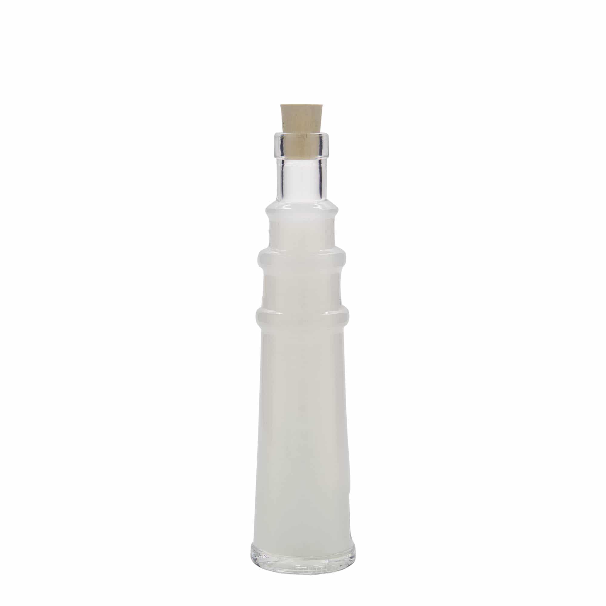 Frasco de vidro de 100 ml 'Leuchtturm', boca: cortiça