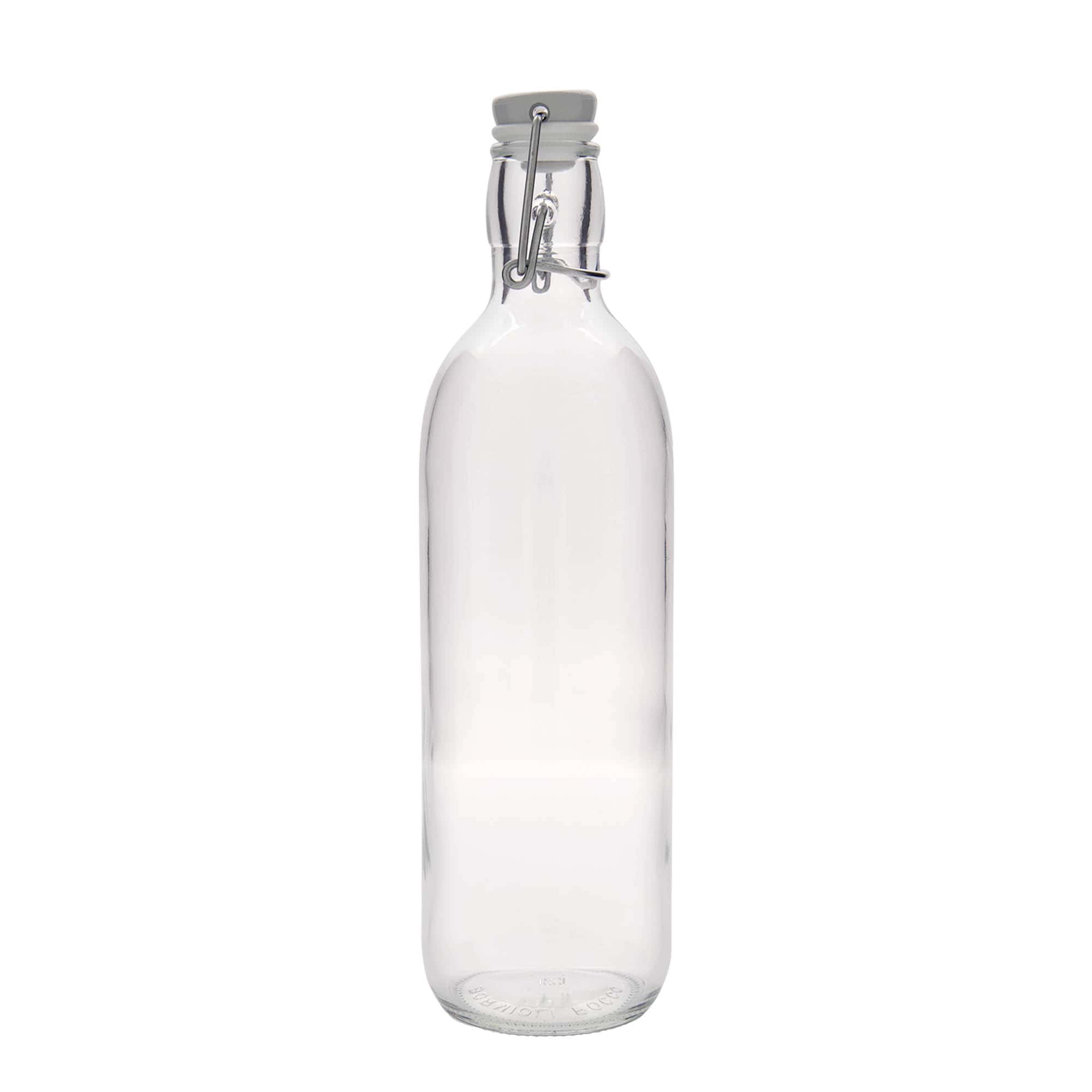 Garrafa de vidro 1.000 ml 'Emilia', boca: fecho de alavanca