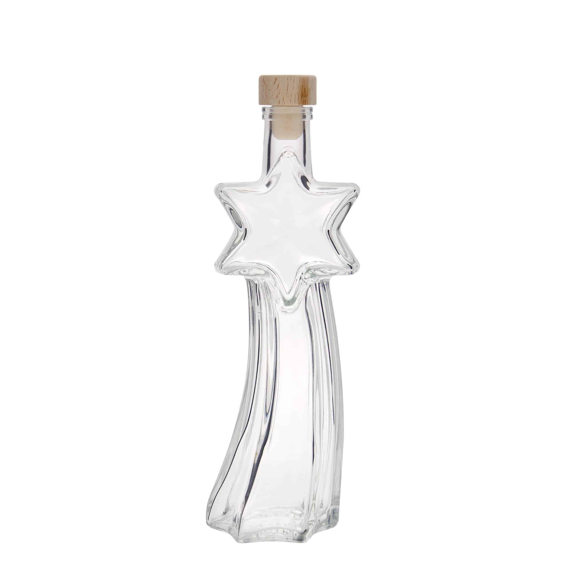 200 ml Garrafa de vidro 'Sternschnuppe', boca: Cortiça